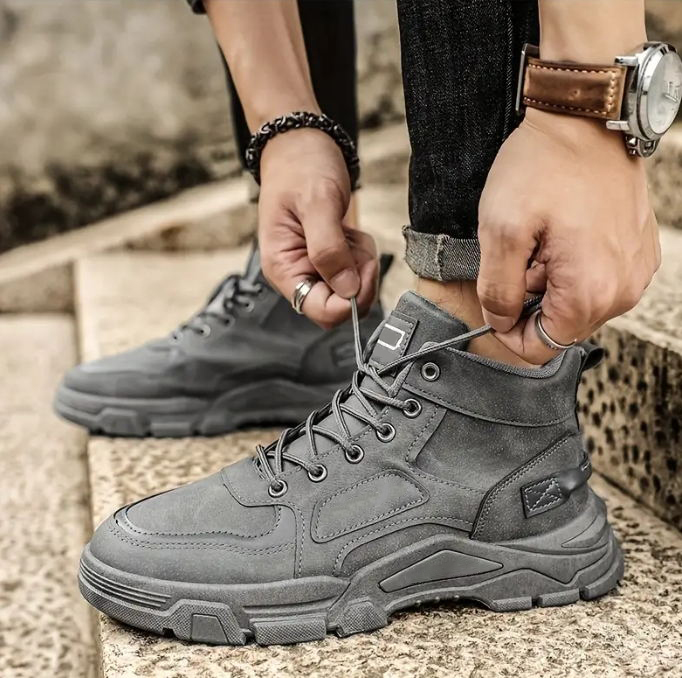 Men's All-Day Comfort Leather Arch Support Waterproof Cushioned Walking Shoes