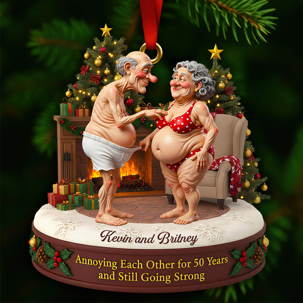 Old Couple Christmas Ornament Personalized Gifts For Couple