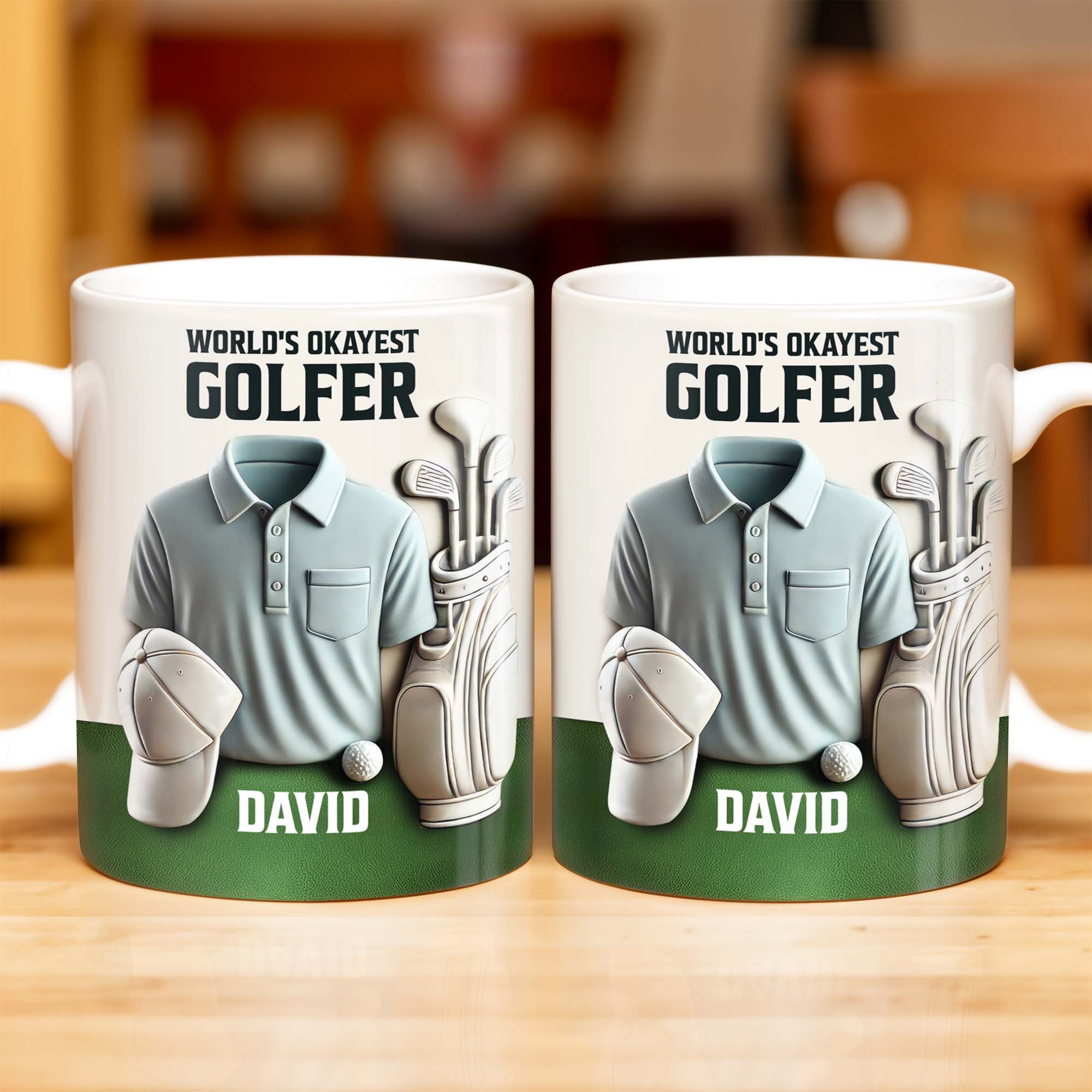 World's Okayest Golfer, Golf Shirt, Golf Clubs, Golf Cap