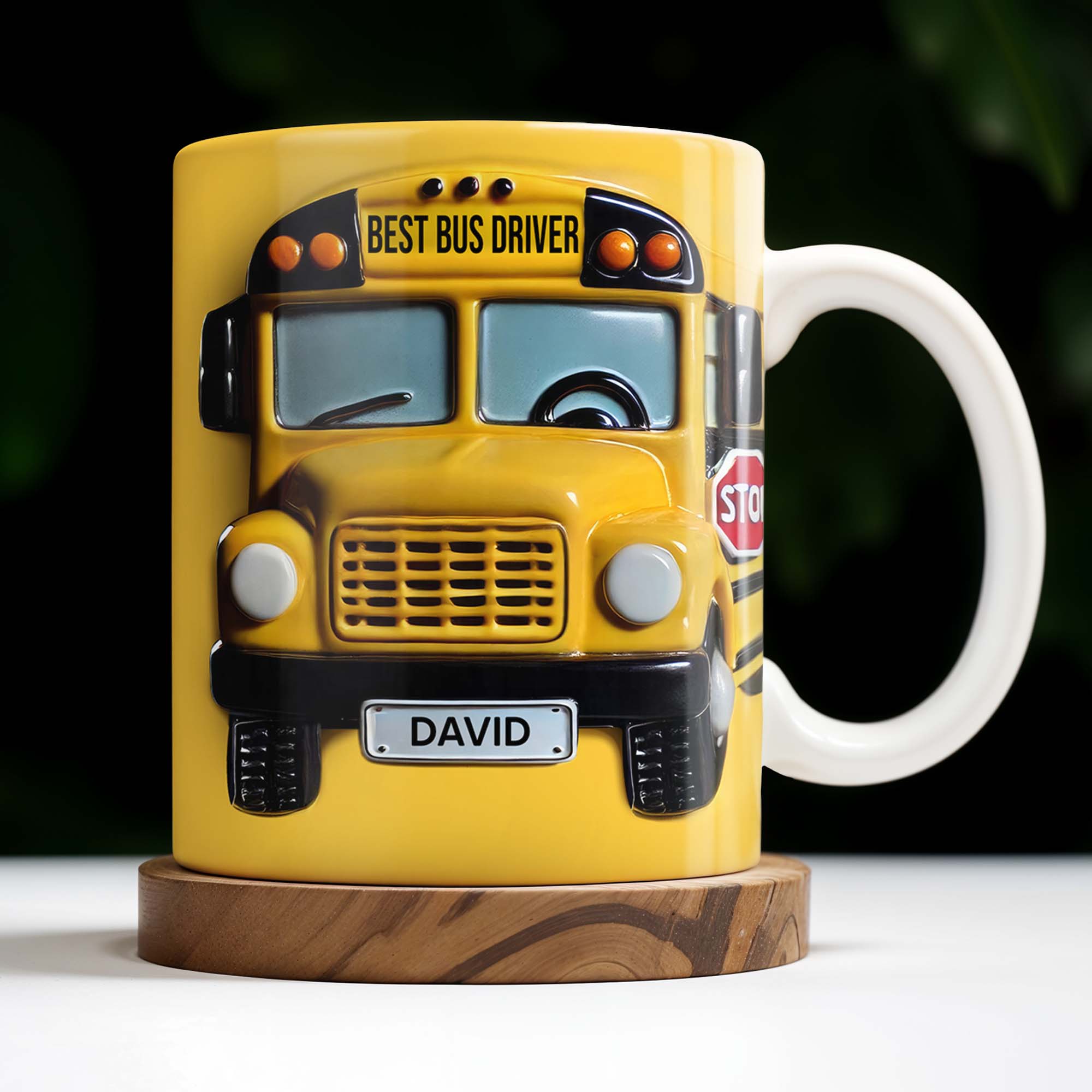 Best Bus Driver, School Bus And Stop Sign