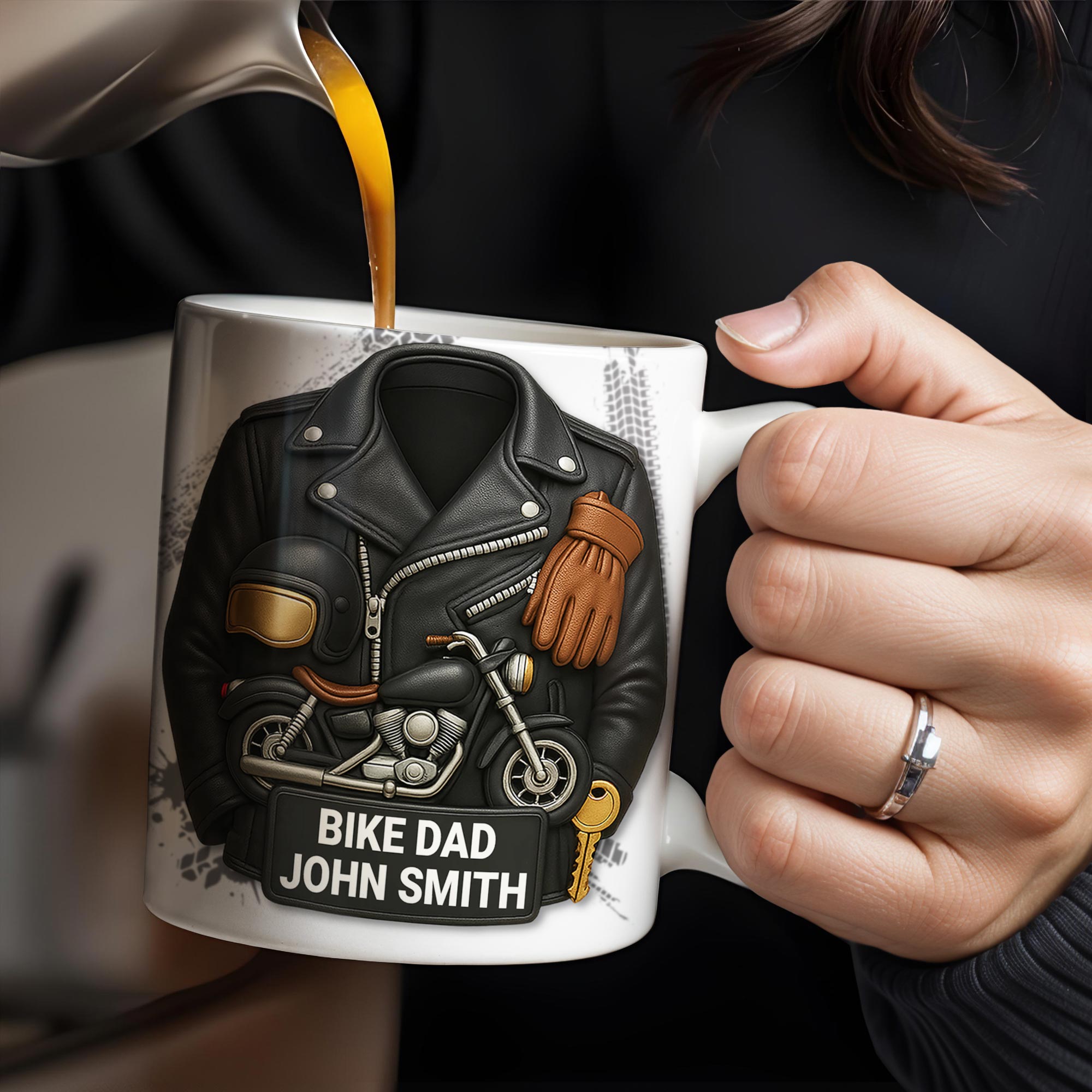Bike Dad, Motorcycle and Leather Jacket