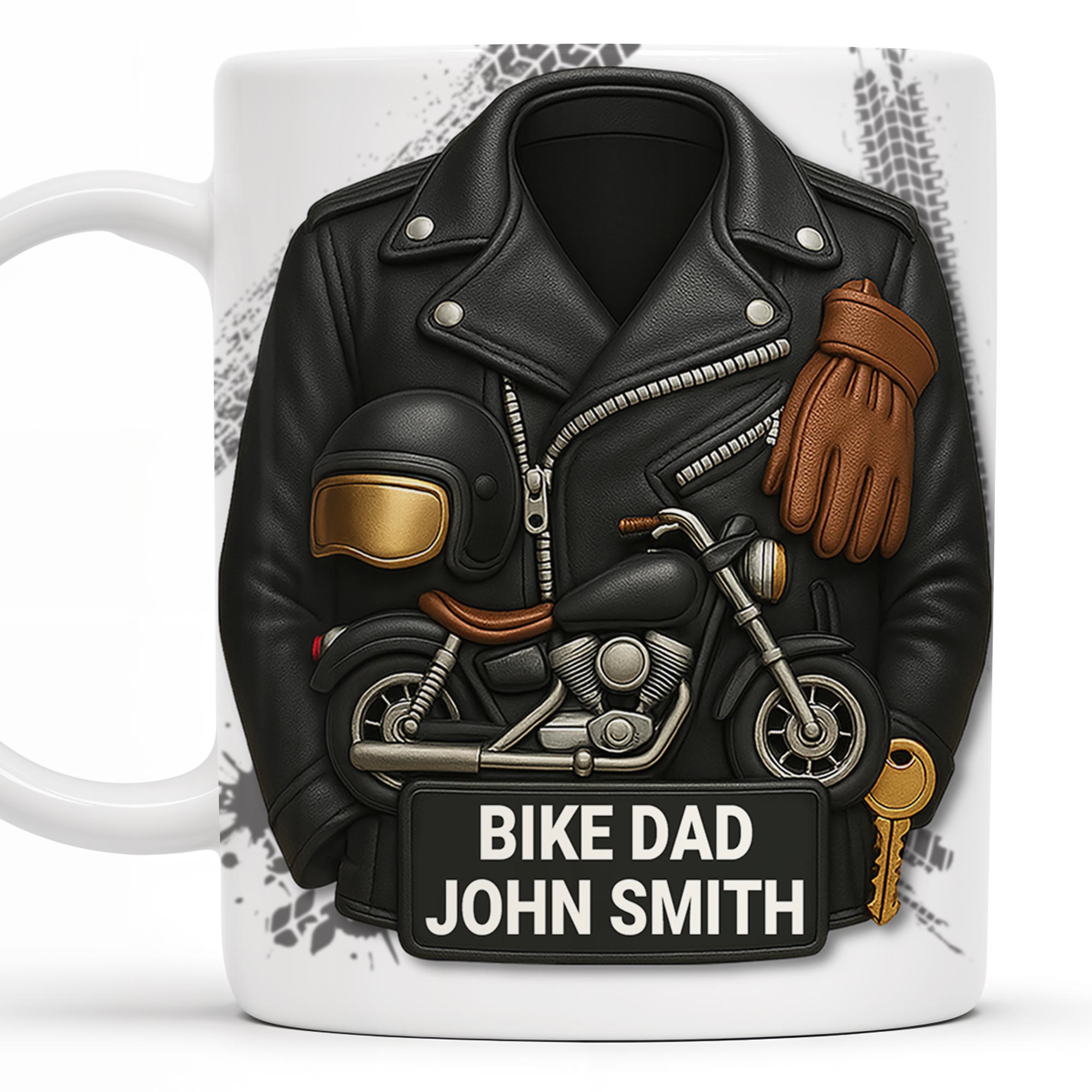 Bike Dad, Motorcycle and Leather Jacket