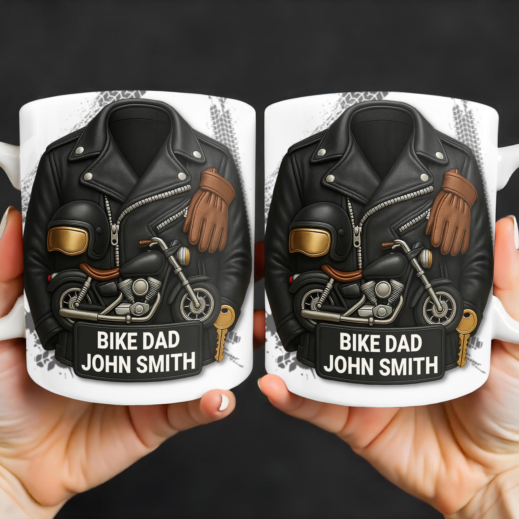 Bike Dad, Motorcycle and Leather Jacket