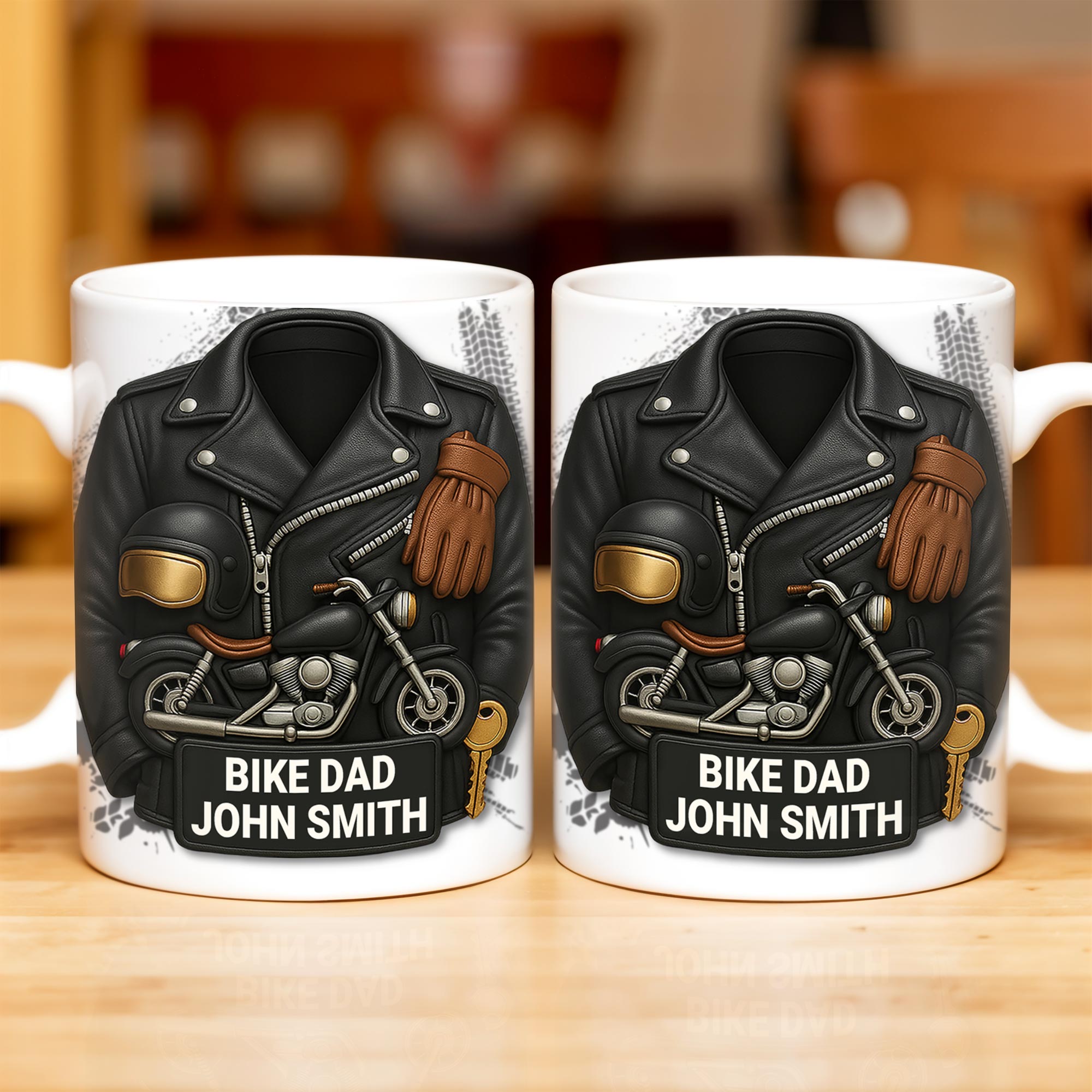 Bike Dad, Motorcycle and Leather Jacket