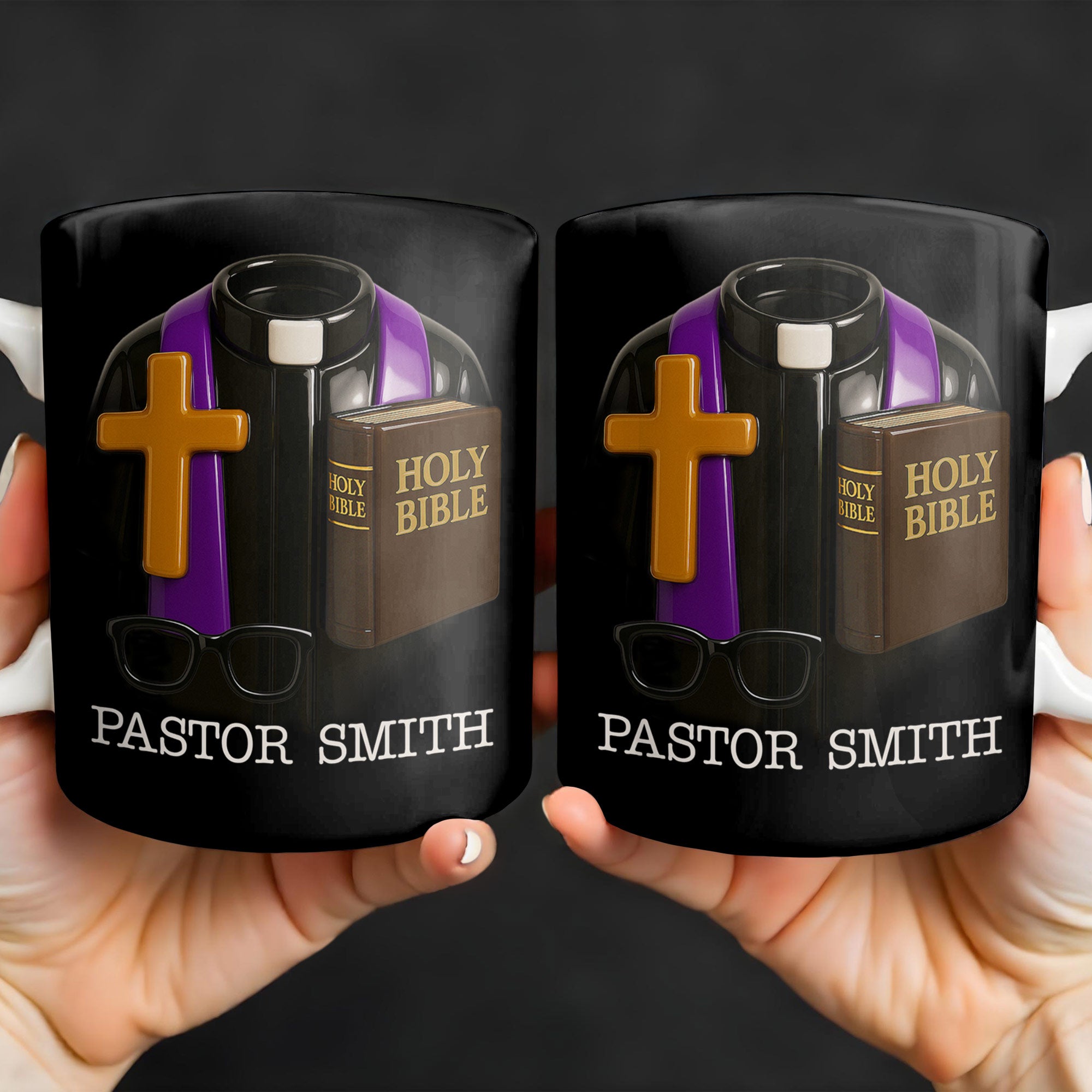 Pastor Smith, Cross, Glasses and Holy Bible
