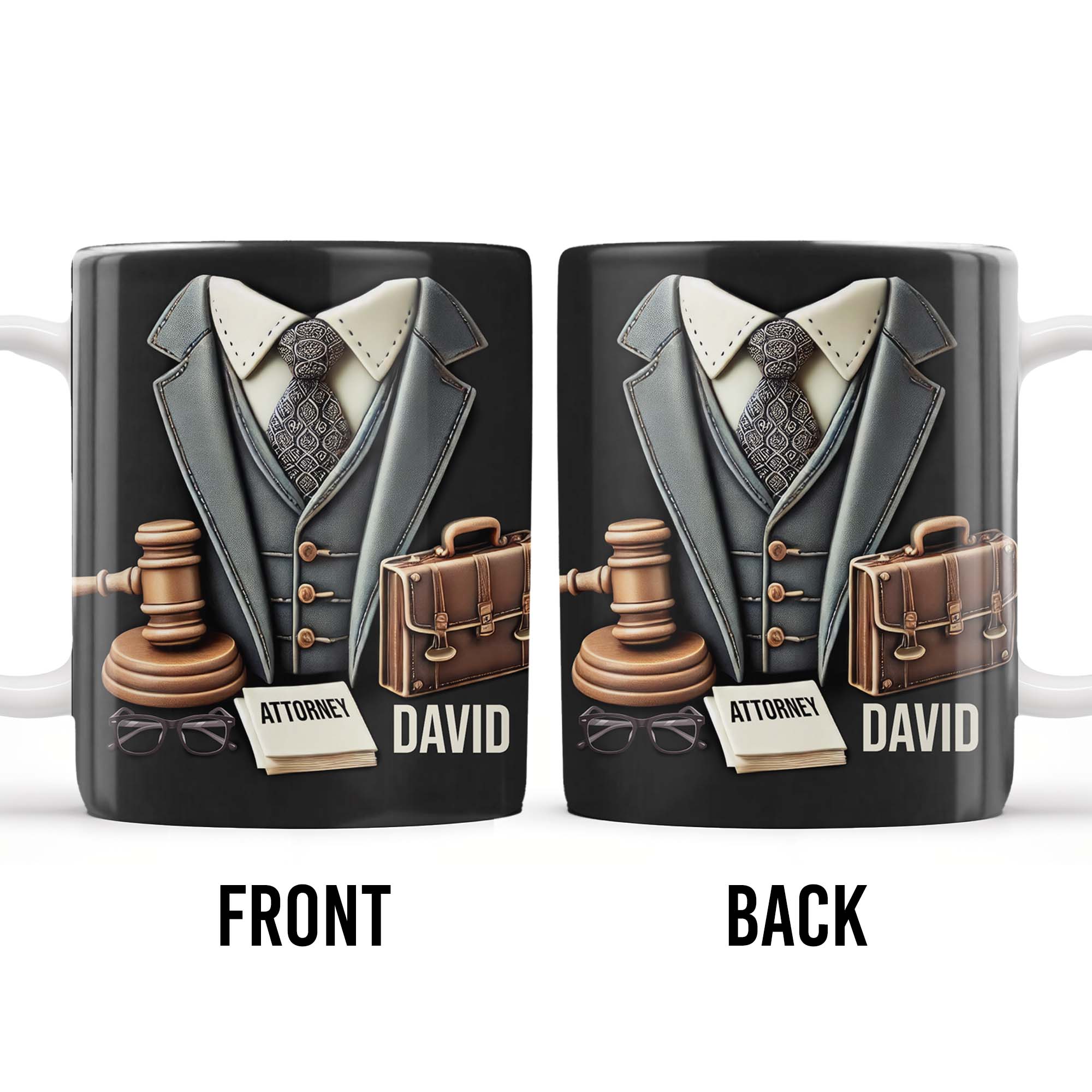 Attorney, Suit, Tie, Briefcase, and Gavel Design