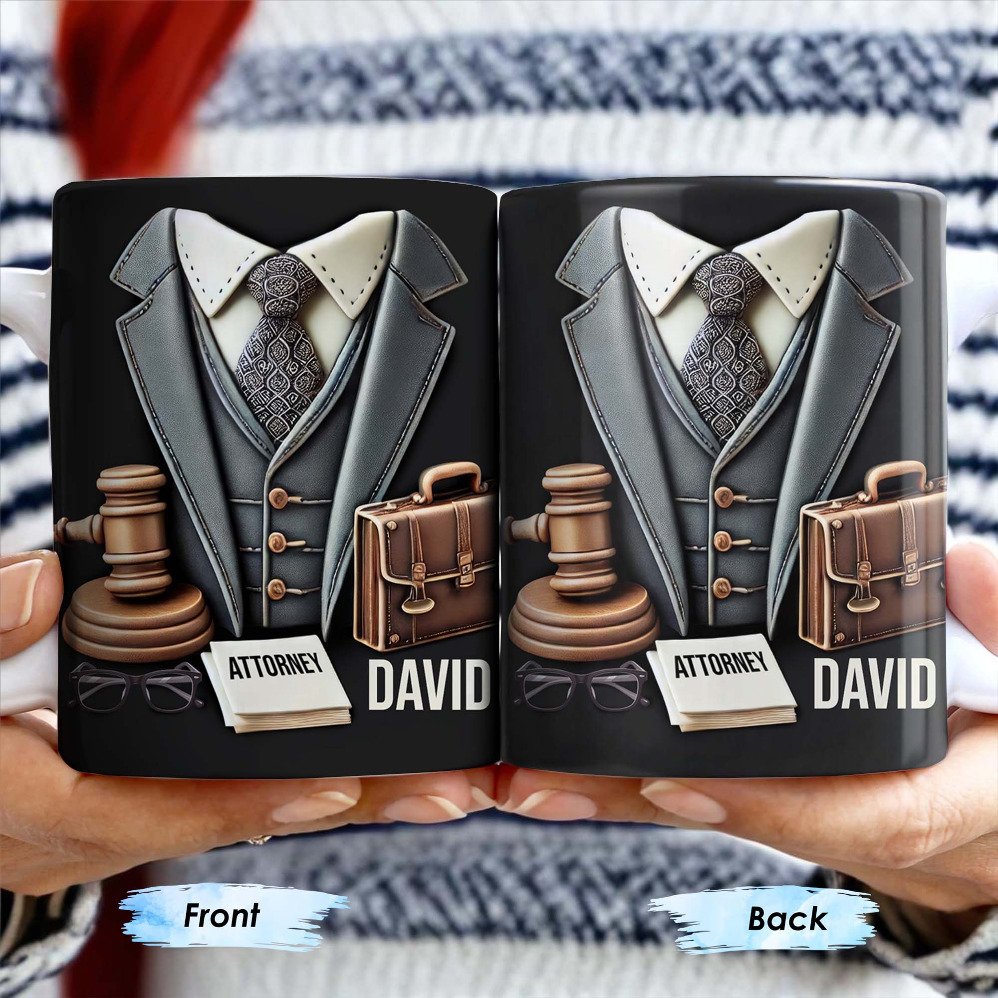 Attorney, Suit, Tie, Briefcase, and Gavel Design