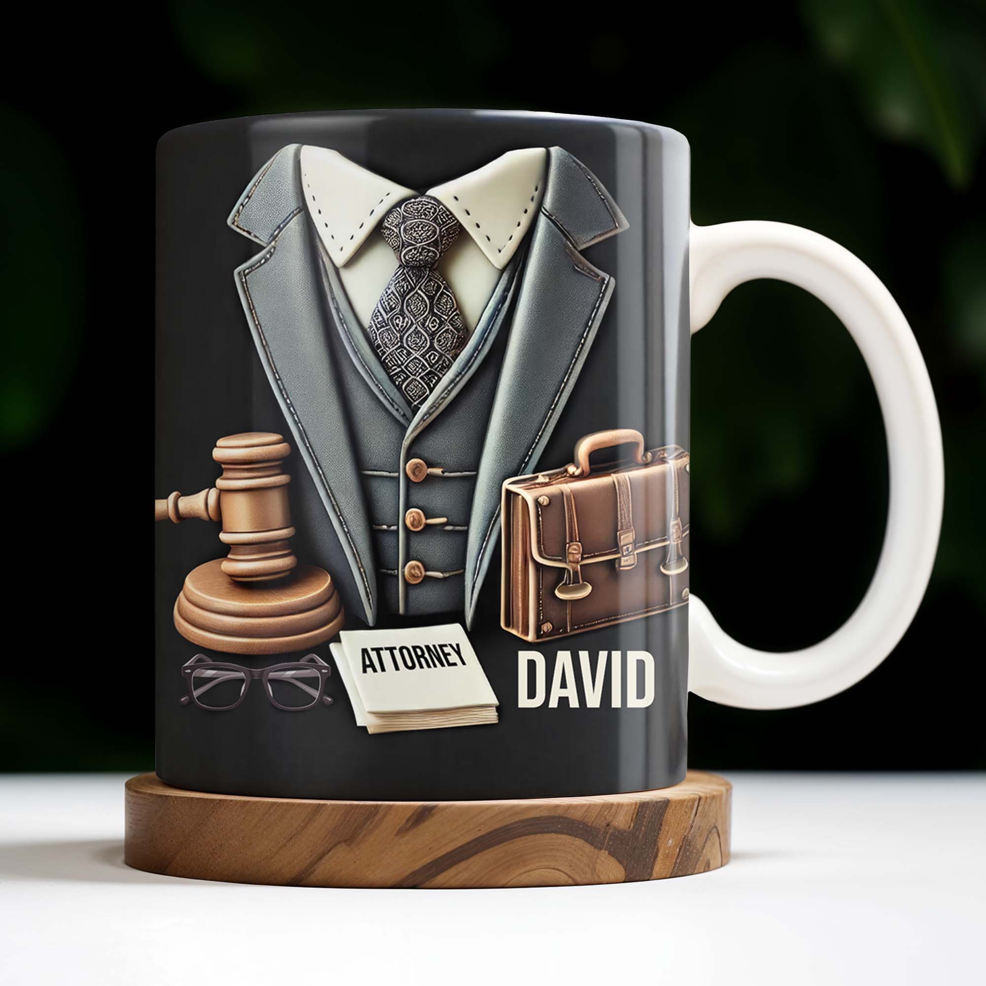 Attorney, Suit, Tie, Briefcase, and Gavel Design
