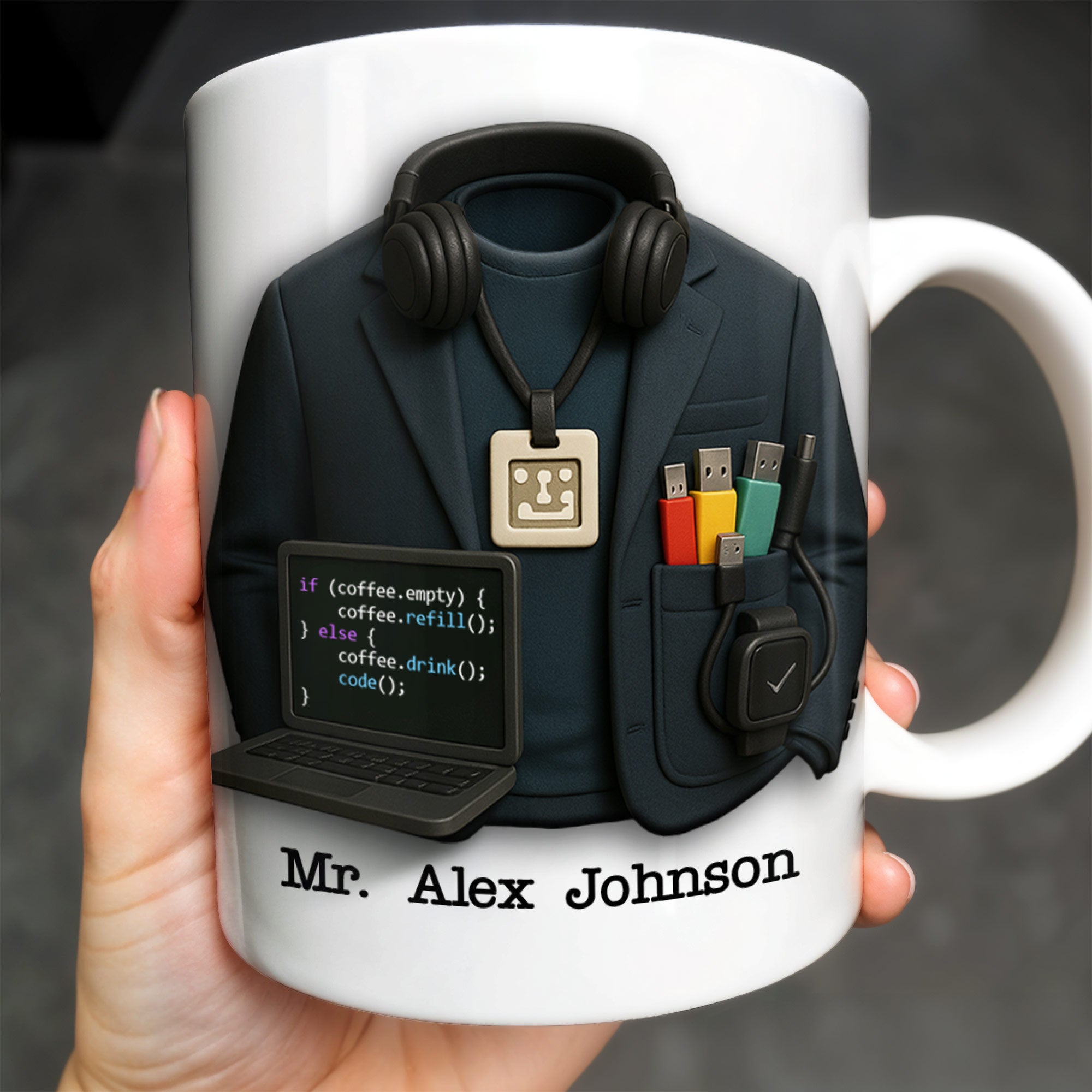 If Coffee.Empty Then Refill, Else Drink And Code, Laptop And Headphones