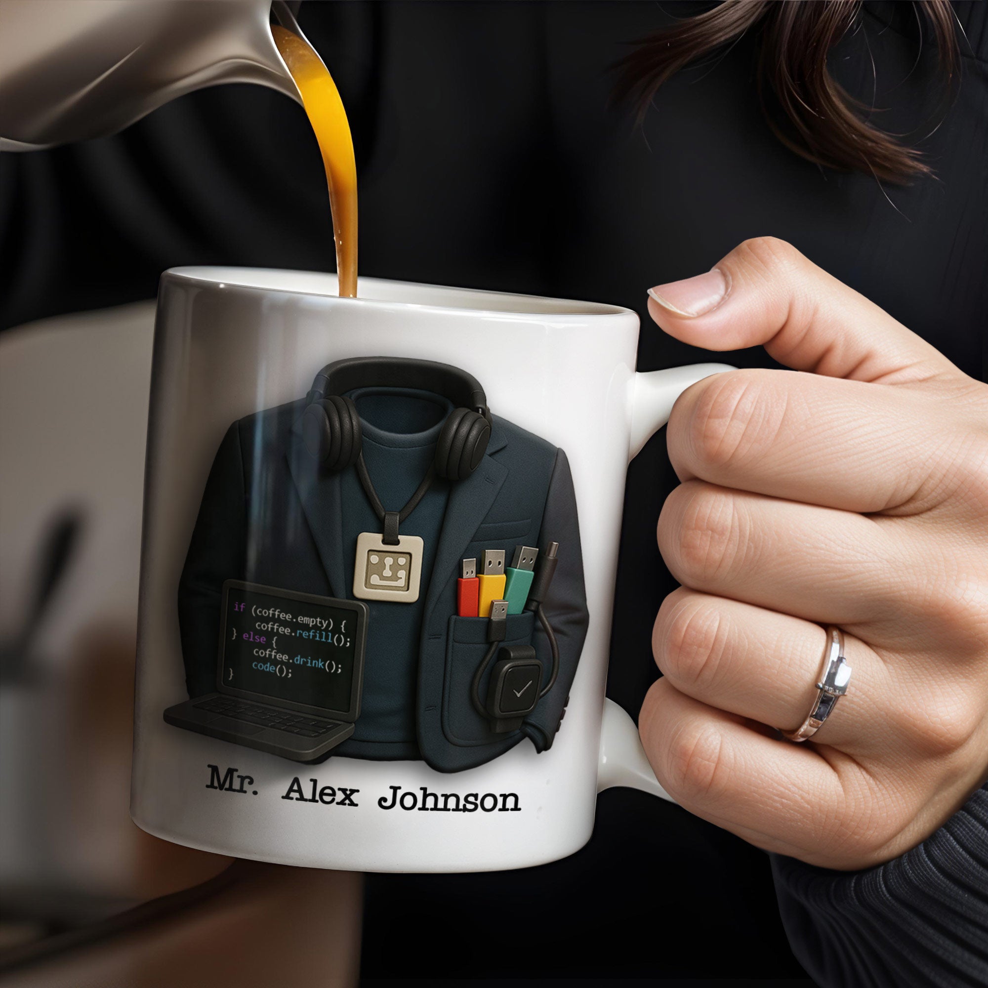 If Coffee.Empty Then Refill, Else Drink And Code, Laptop And Headphones