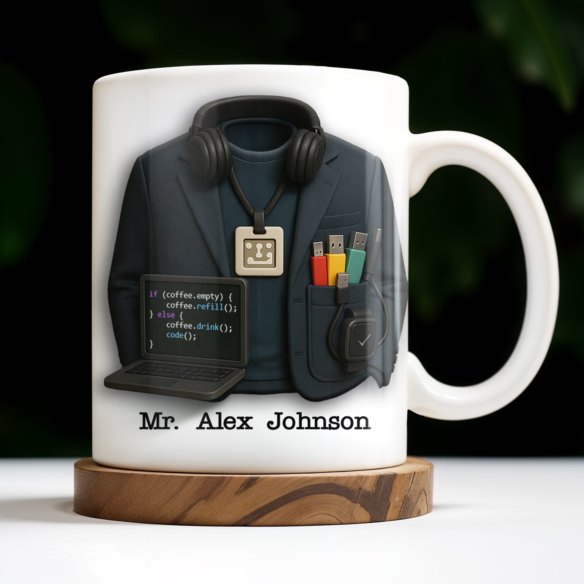 If Coffee.Empty Then Refill, Else Drink And Code, Laptop And Headphones