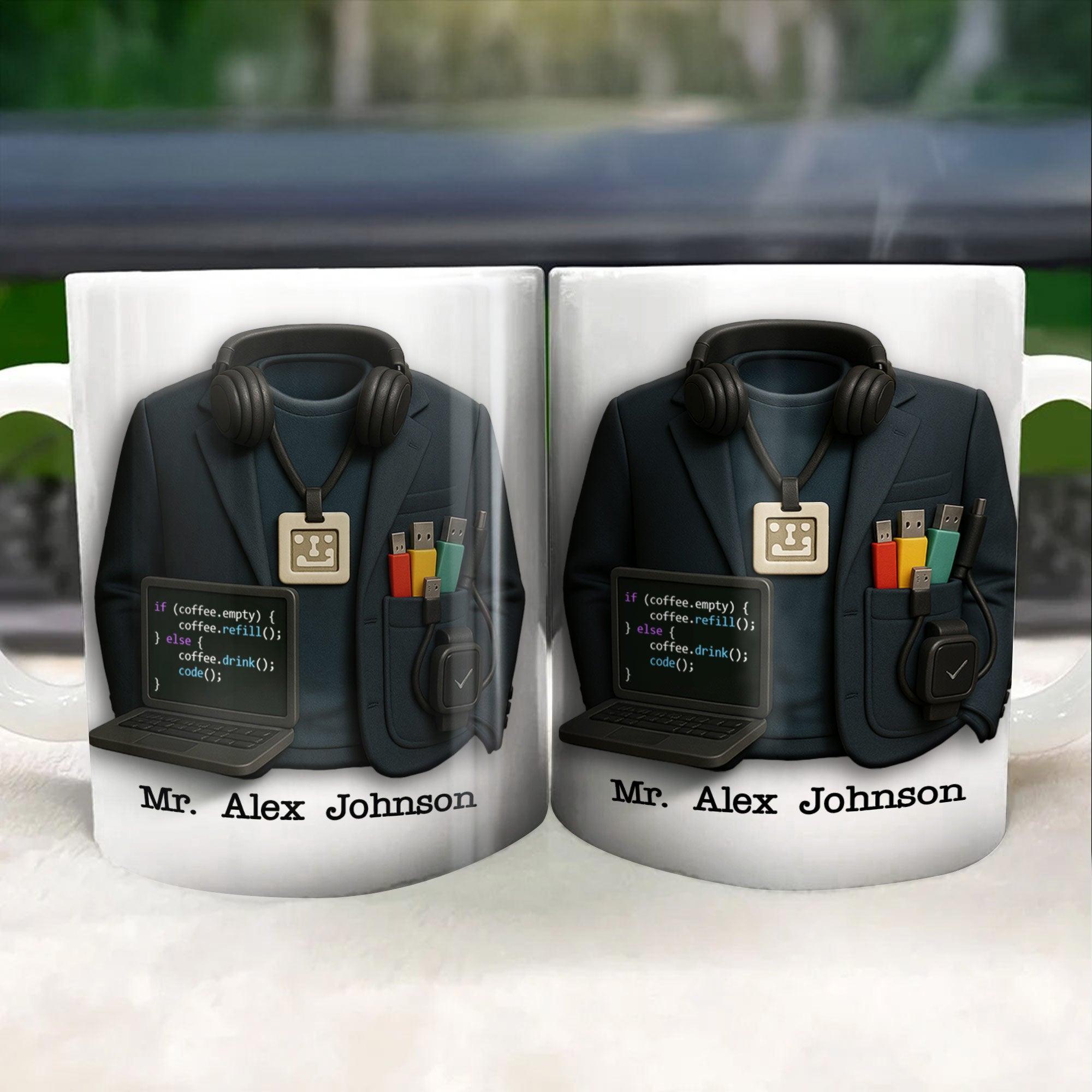 If Coffee.Empty Then Refill, Else Drink And Code, Laptop And Headphones