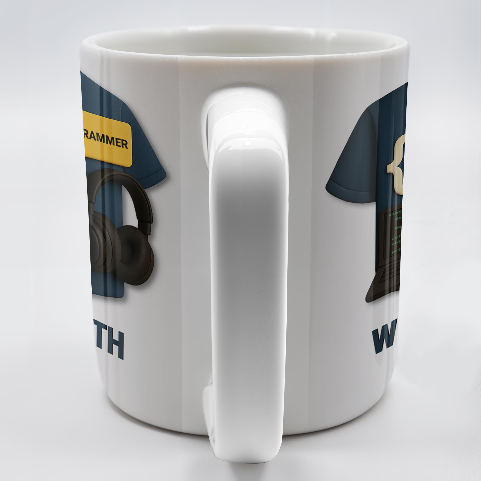 { CODE } Programmer, Laptop and Headphones