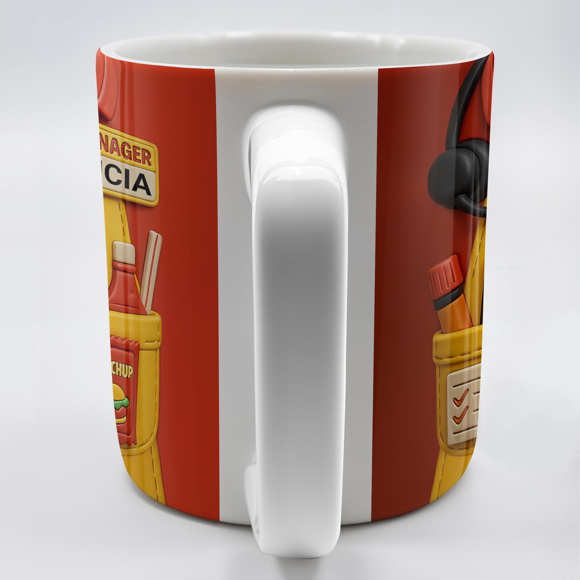 Best Manager Ever Featuring Fast Food Items and Headset