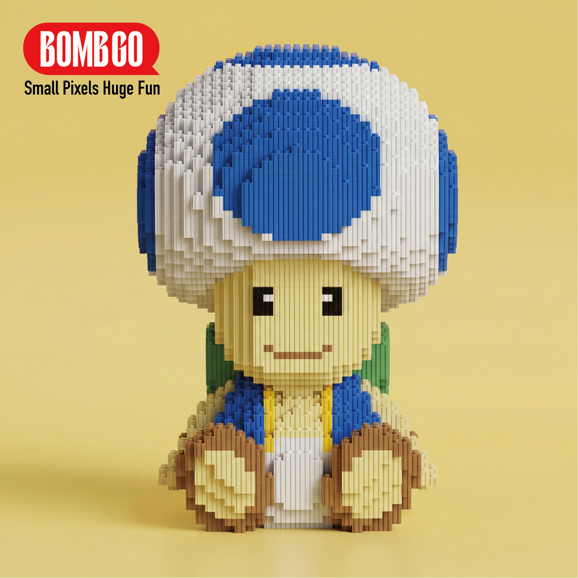 BOMBGO Mario Blue Toad Micro Building Blocks Set - 7731 PCS 3D Puzzle DIY Toy Collectible Gift