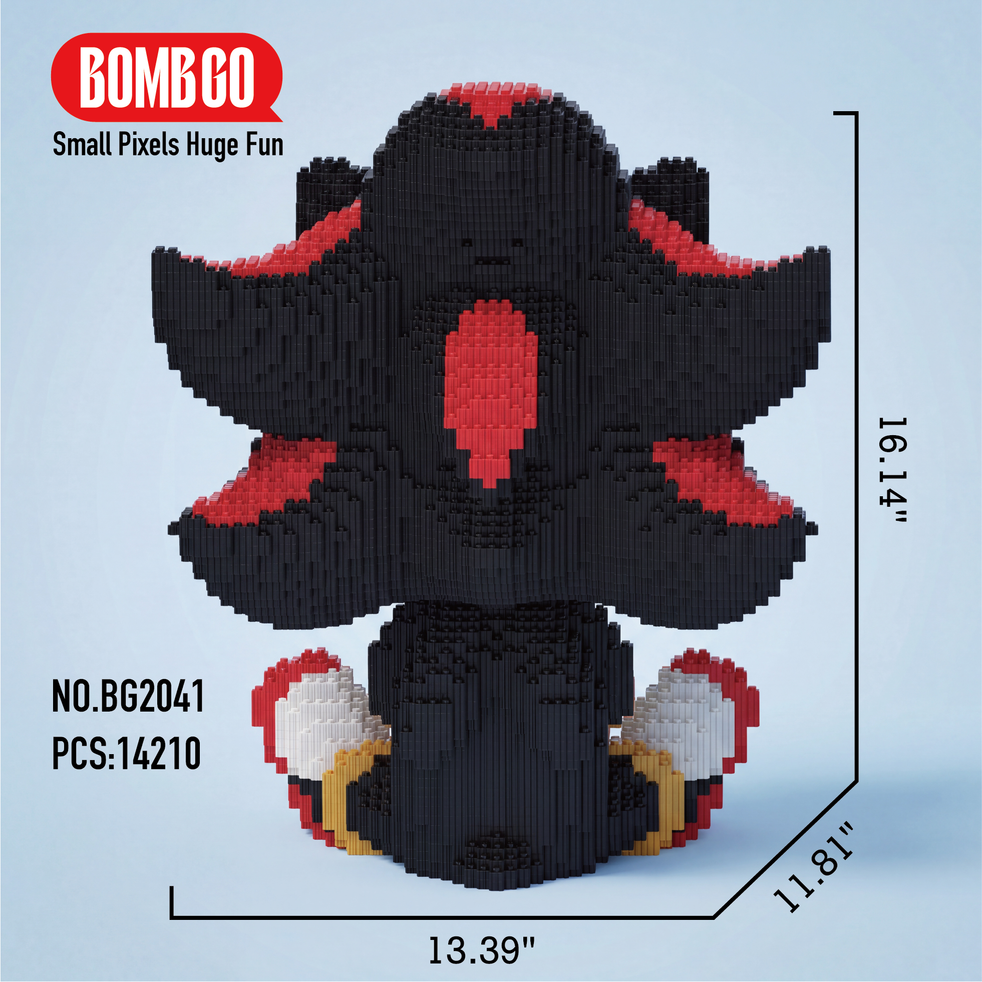 BOMBGO Shadow the Hedgehog Red Micro Building Blocks Set - 14210 PCS 3D Puzzle DIY Toy Collectible Gift