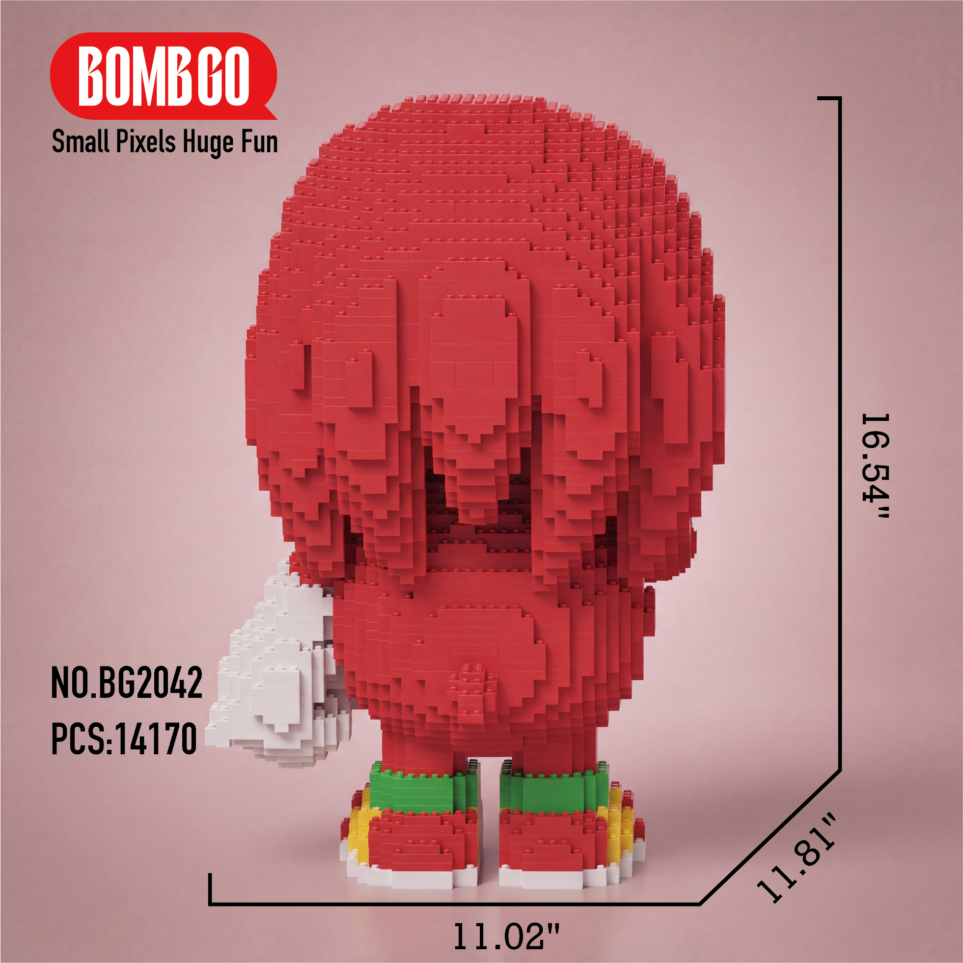BOMBGO Shadow the Hedgehog Blue Micro Building Blocks Set - 14170 PCS 3D Puzzle DIY Toy Collectible Gift
