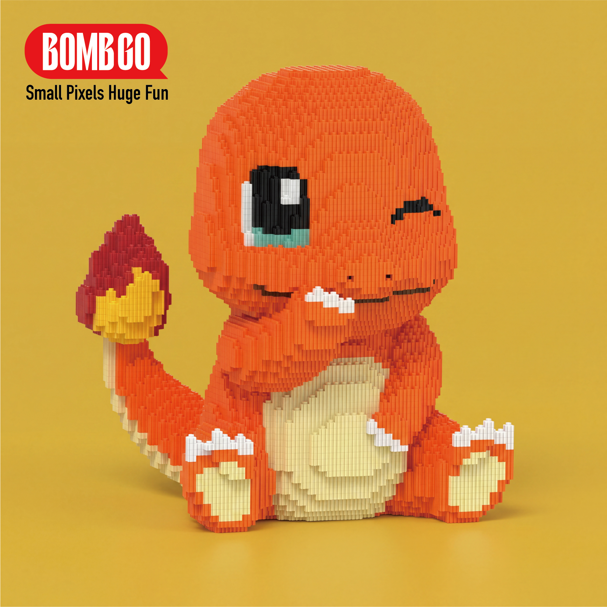 BOMBGO Pokemon Charmander Sitting Micro Building Blocks Set - 10307 PCS 3D Puzzle DIY Toy Collectible Gift