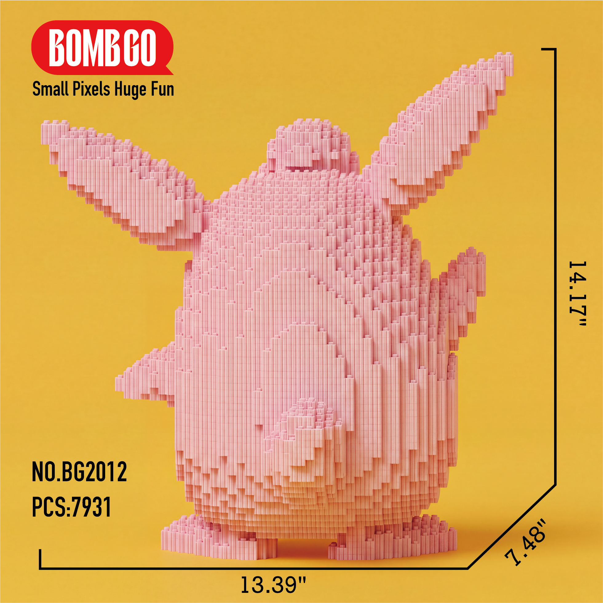 BOMBGO Pokemon Jigglypuff Micro Building Blocks Set - 7931 PCS 3D Puzzle DIY Toy Collectible Gift
