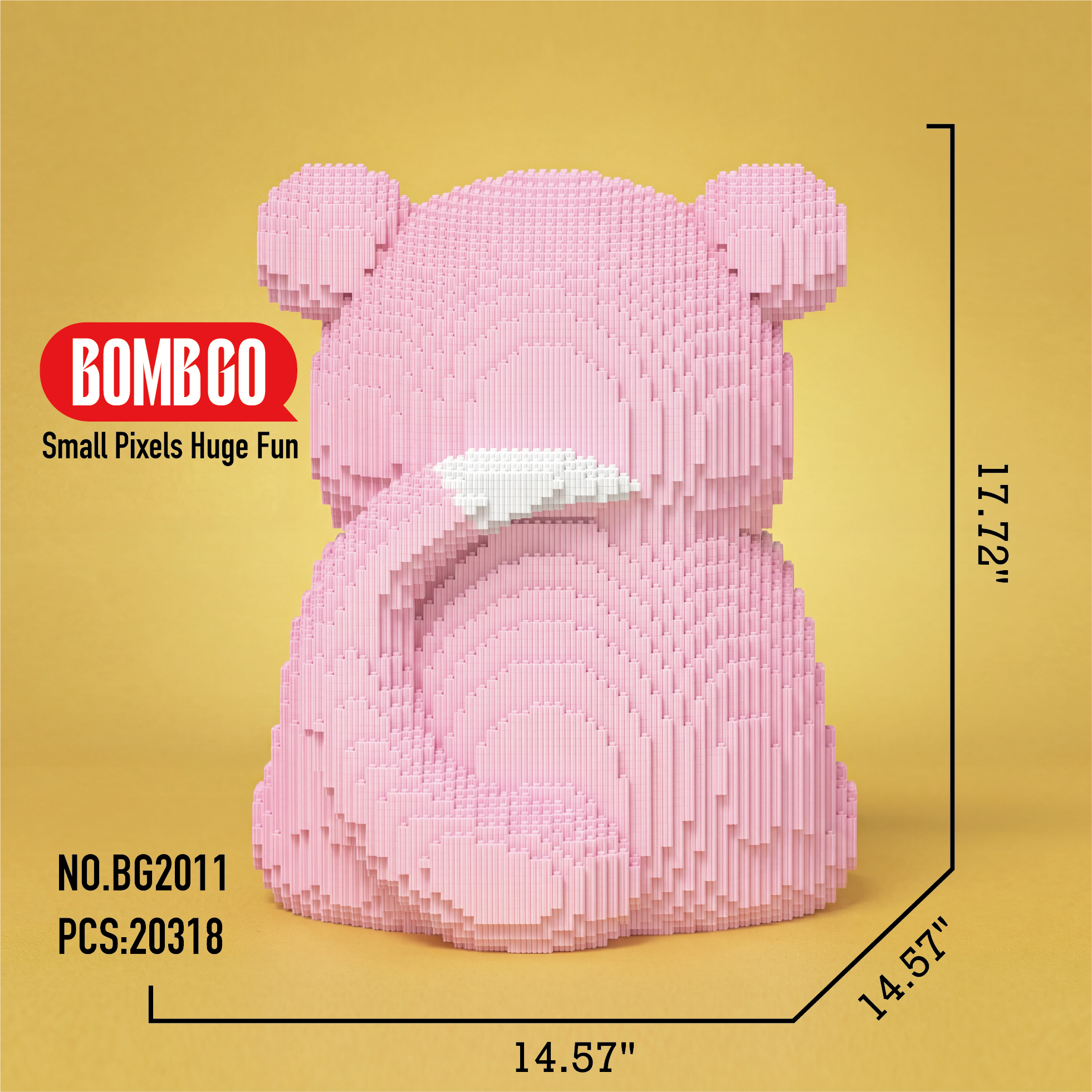 BOMBGO Pokemon Slowpoke Micro Building Blocks Set - 20318 PCS 3D Puzzle DIY Toy Collectible Gift