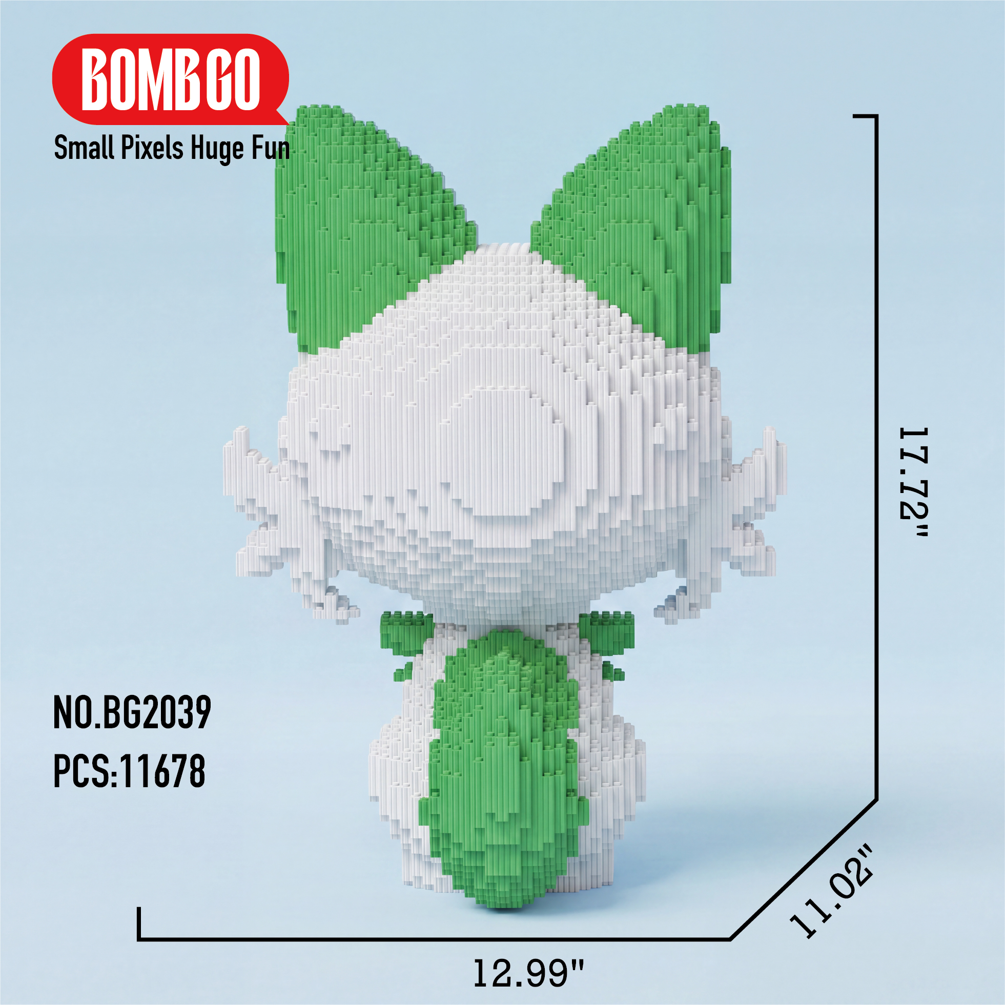 BOMBGO Pokemon Sprigatito Micro Building Blocks Set - 11678 PCS 3D Puzzle DIY Toy Collectible Gift