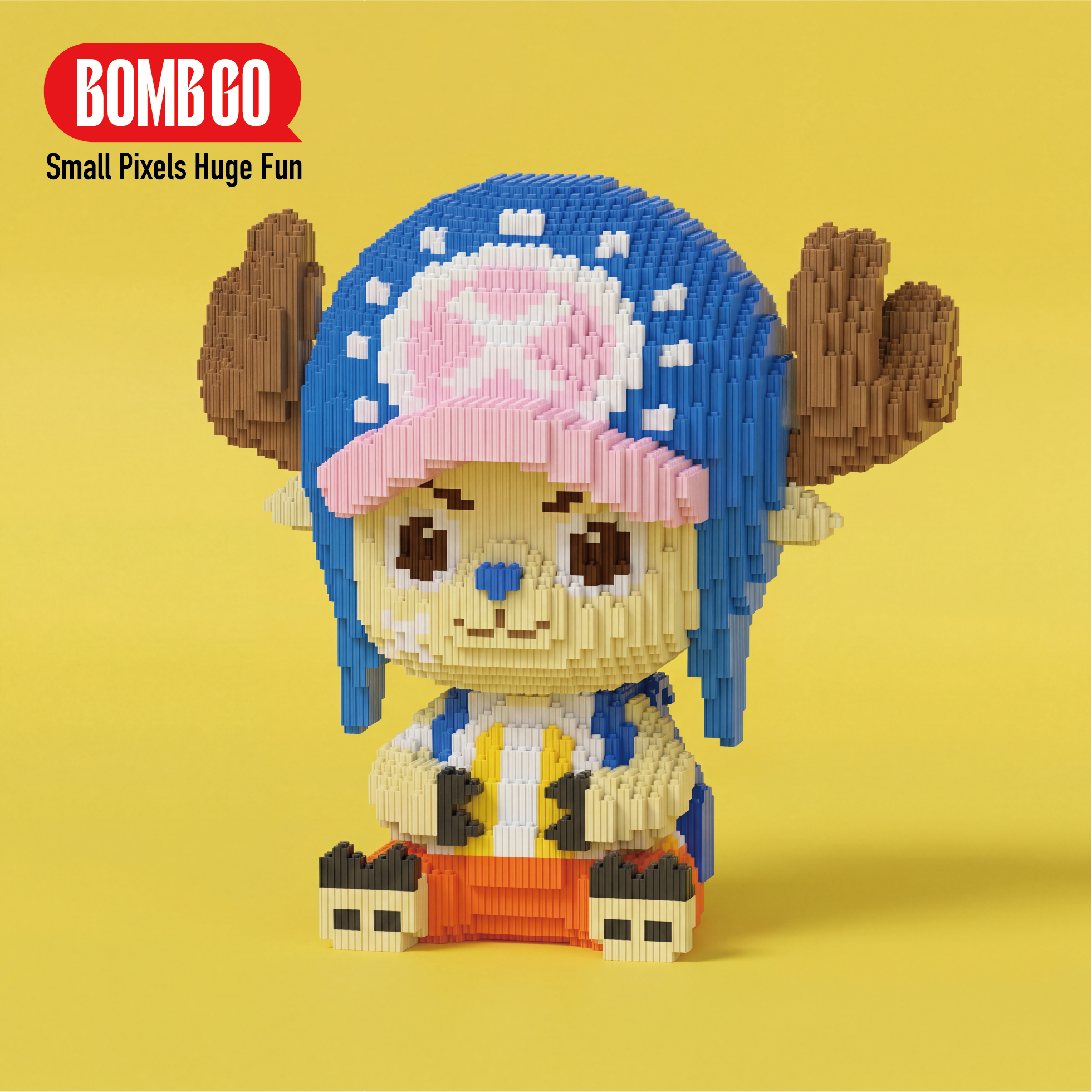 BOMBGO One Piece Chopper Sitting Micro Building Blocks Set - 10886 PCS 3D Puzzle DIY Toy Collectible Gift