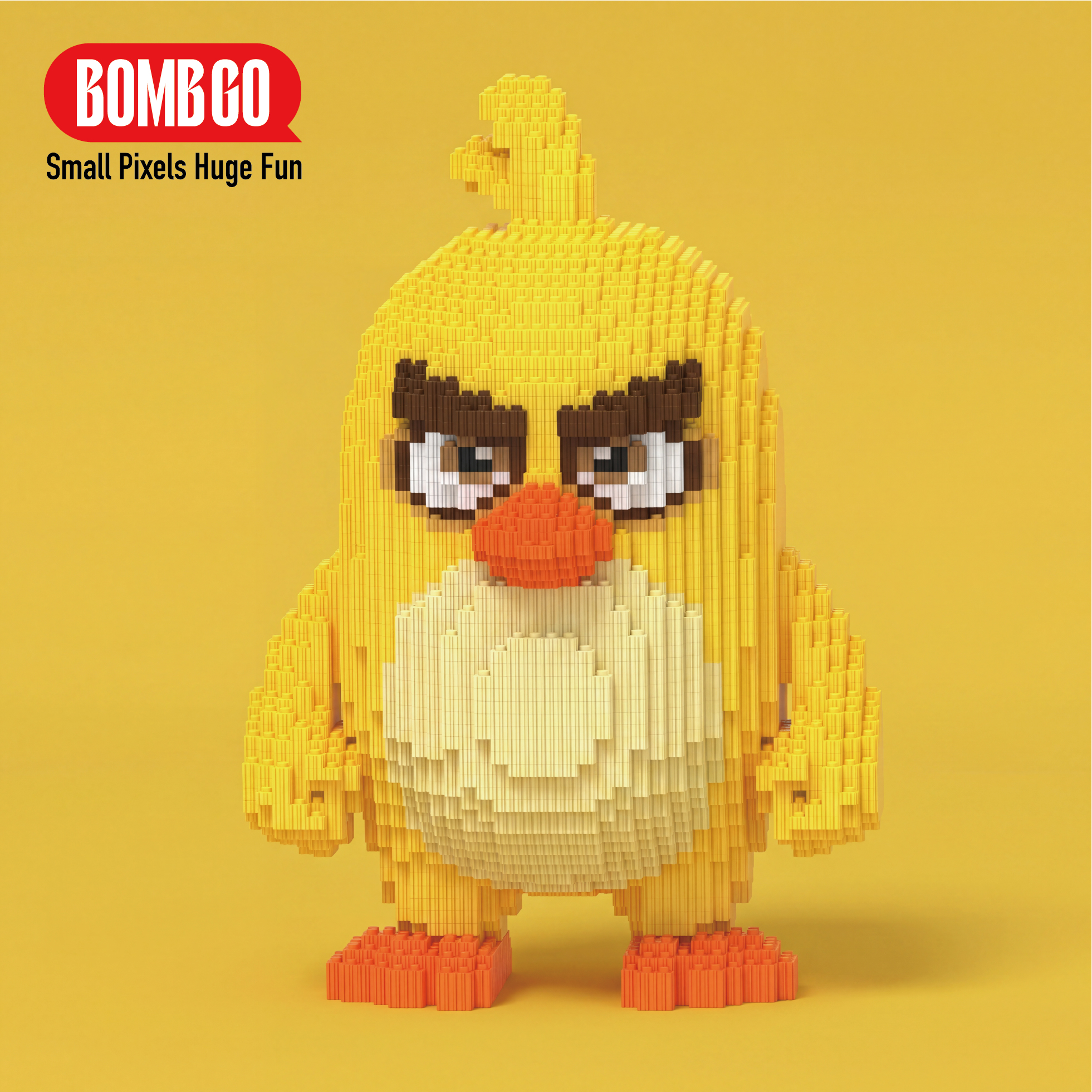 BOMBGO Angry Birds Chuck Yellow Micro Building Blocks Set - 7228 PCS 3D Puzzle DIY Toy Collectible Gift