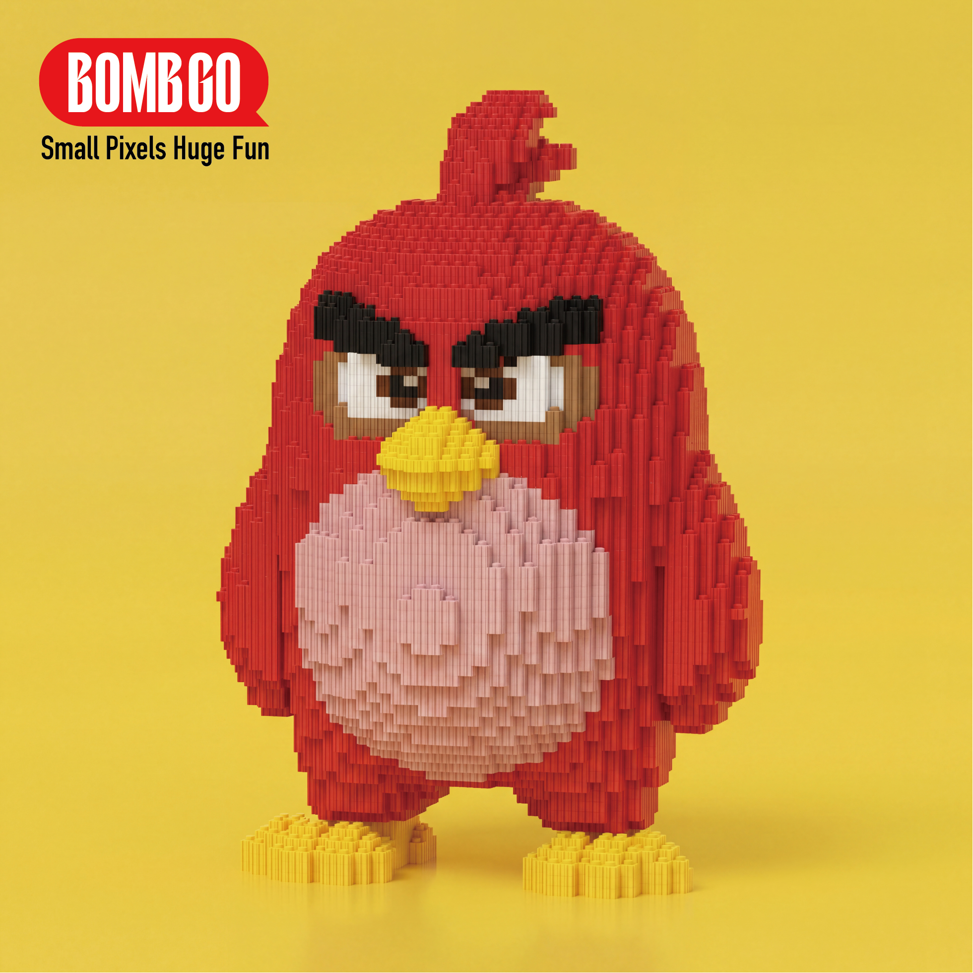 BOMBGO Angry Birds Red Micro Building Blocks Set - 7574 PCS 3D Puzzle DIY Toy Collectible Gift