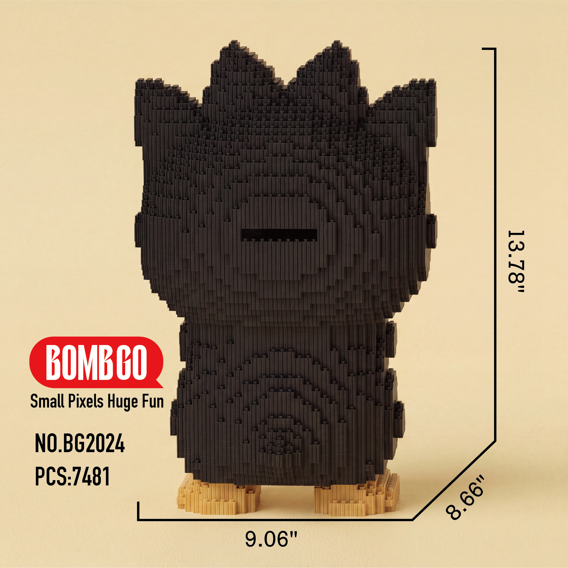 BOMBGO Bad Badtz-maru Micro Building Blocks Set - 7481 PCS 3D DIY Puzzle Toy Collectible Figure Gift