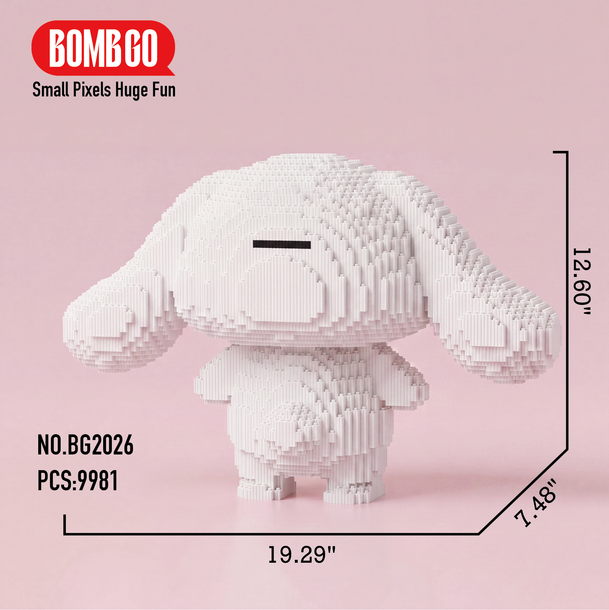 BOMBGO Cinnamoroll Micro Building Blocks Set - 9981 PCS 3D DIY Puzzle Toy Collectible Figure Gift