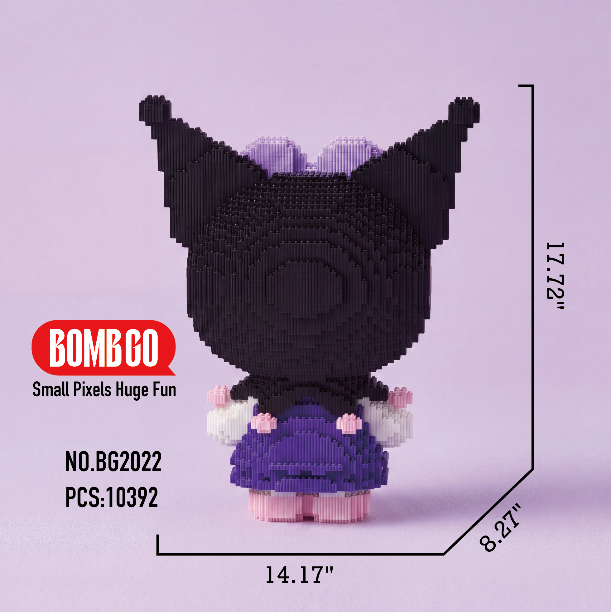 BOMBGO Kuromi Micro Building Blocks Set - 10392 PCS 3D DIY Puzzle Toy Collectible Figure Gift