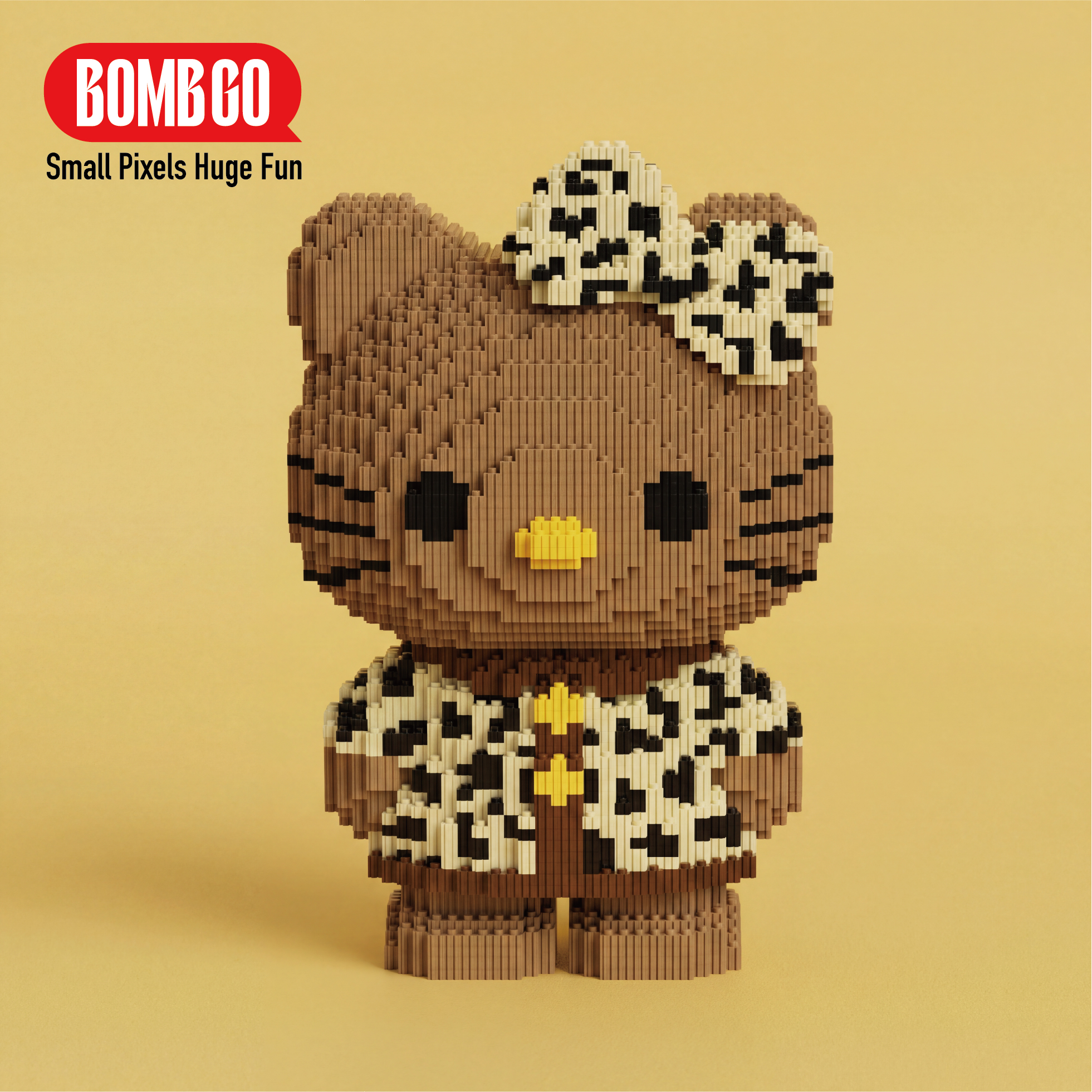 BOMBGO Hello Kitty Black Micro Building Blocks Set - 7661 PCS 3D Puzzle DIY Toy Collectible Gift
