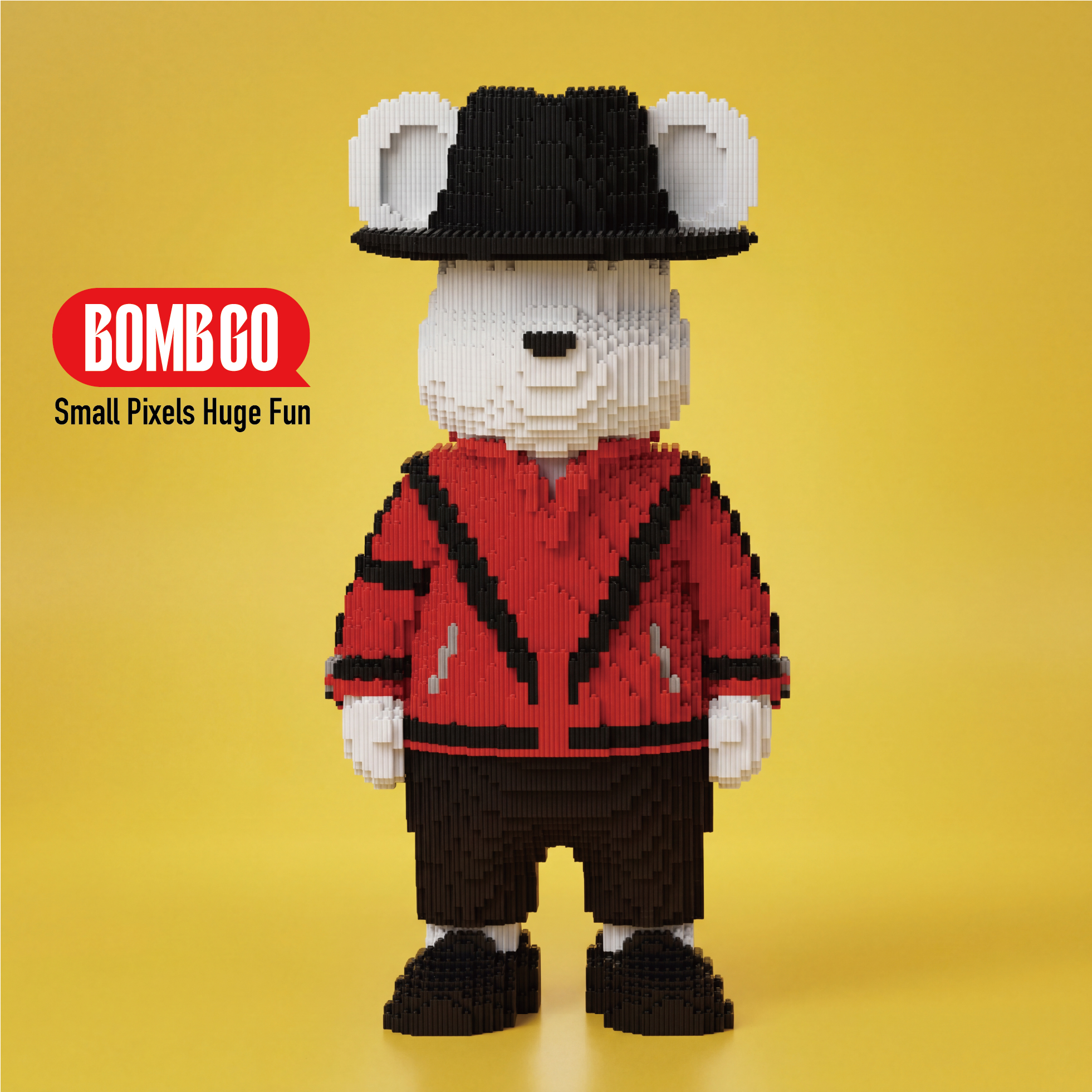 BOMBGO MJ Overalls Bear Micro Building Blocks Set - 17969 PCS 3D Puzzle DIY Toy Collectible Gift