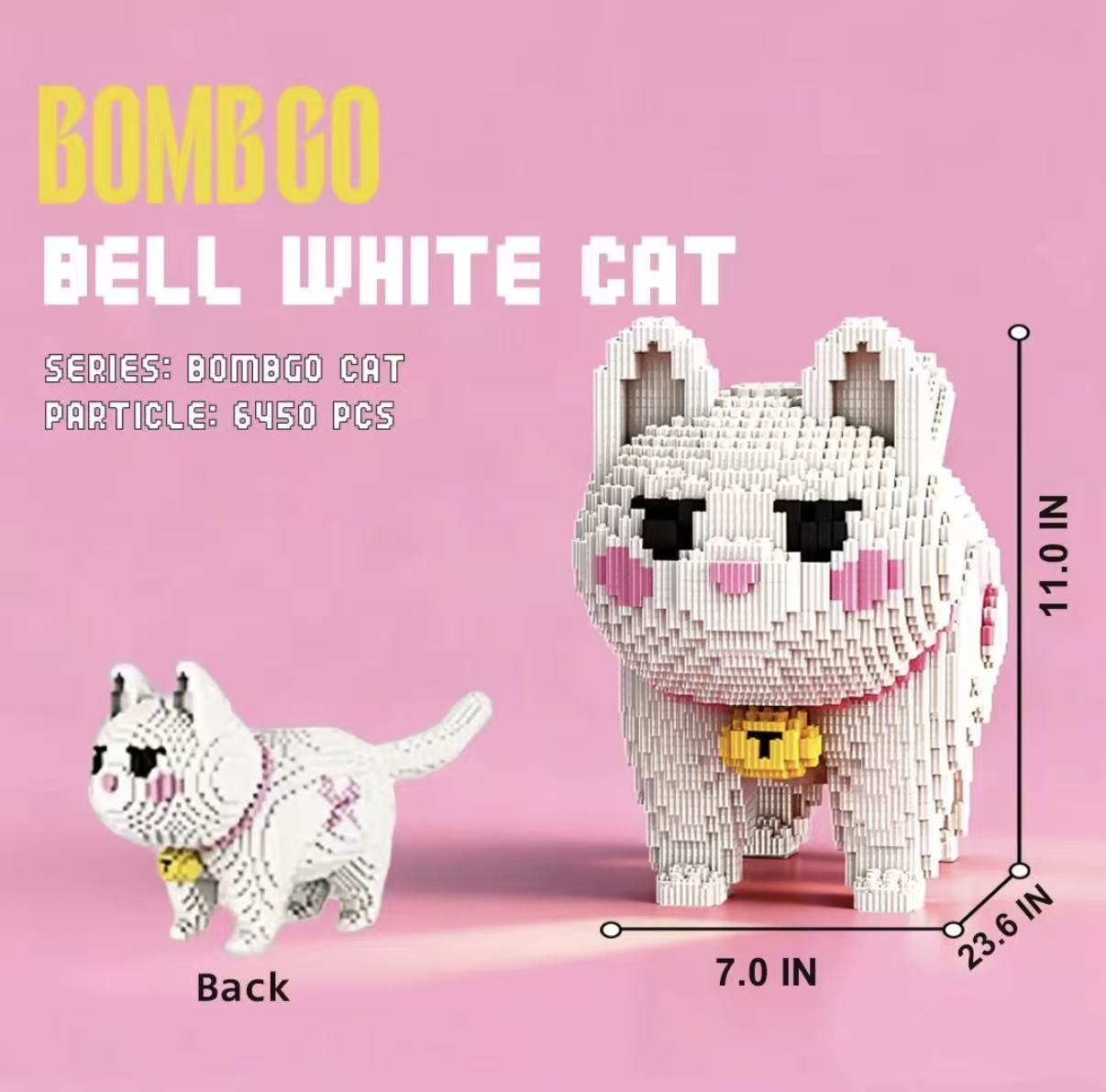 [Cat] Bell White Cat (6450 pcs)