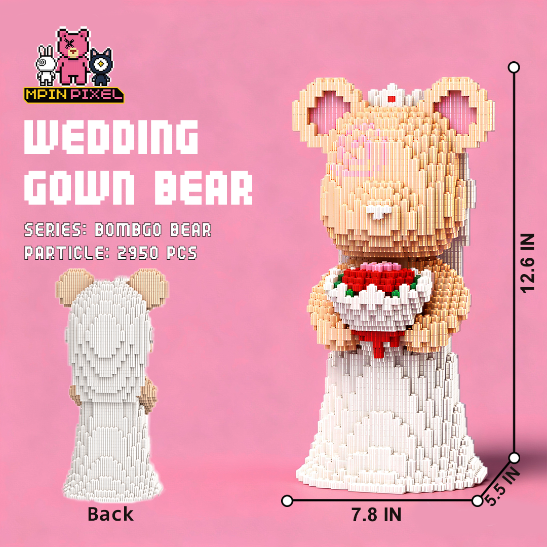 [BOMBGO Bear] Wedding Gown Bear (2950 pcs)