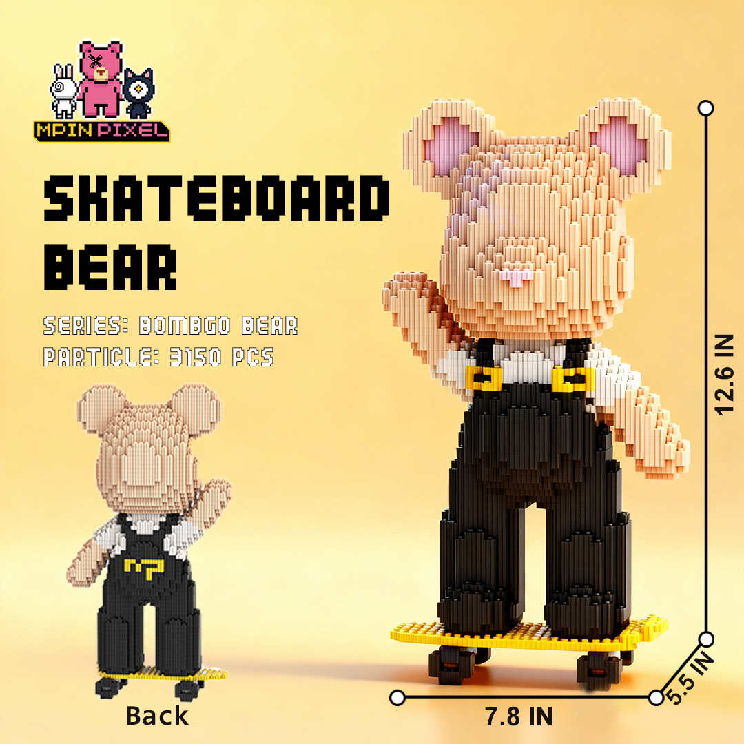[BOMBGO Bear] Skateboard Bear (3150 pcs)