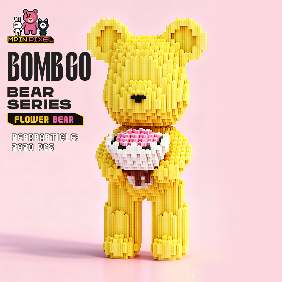 [BOMBGO Bear] Yellow Flower Bear (2820 pcs)