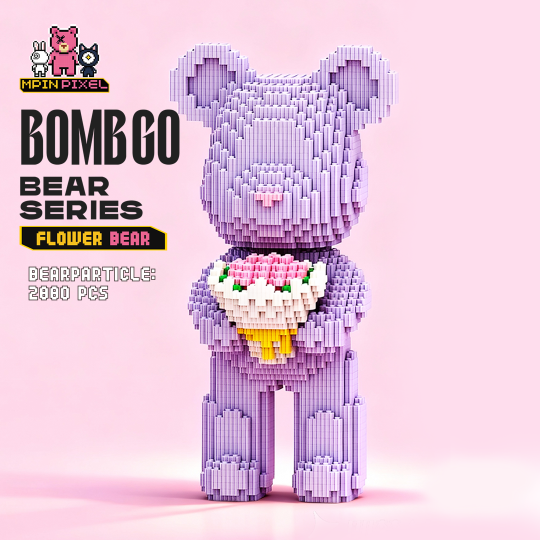 [BOMBGO Bear] Purple Flower Bear (2800 pcs)