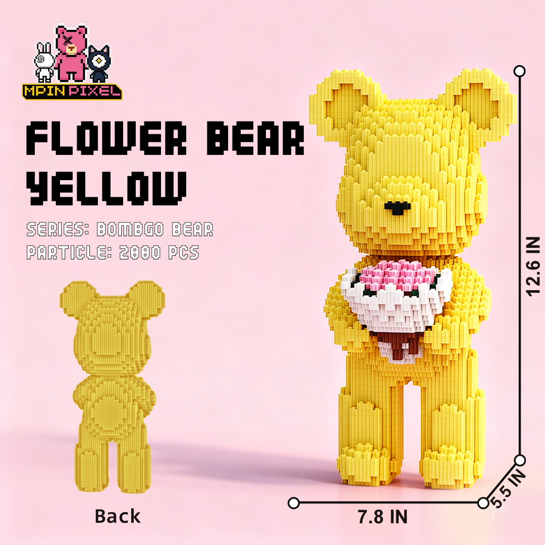 [BOMBGO Bear] Yellow Flower Bear (2820 pcs)
