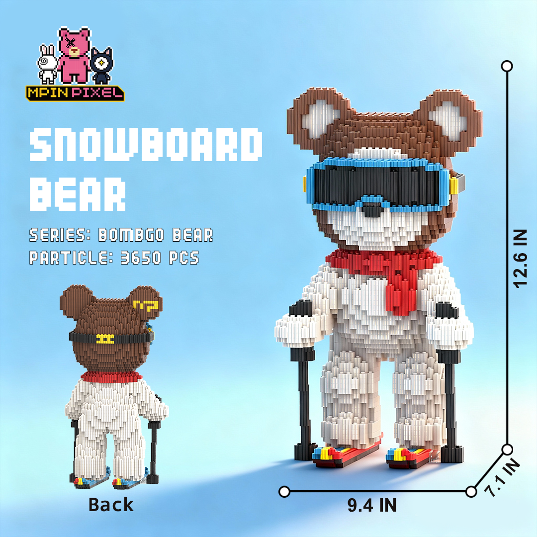 [BOMBGO Bear] Snowboard Bear (3650 pcs)