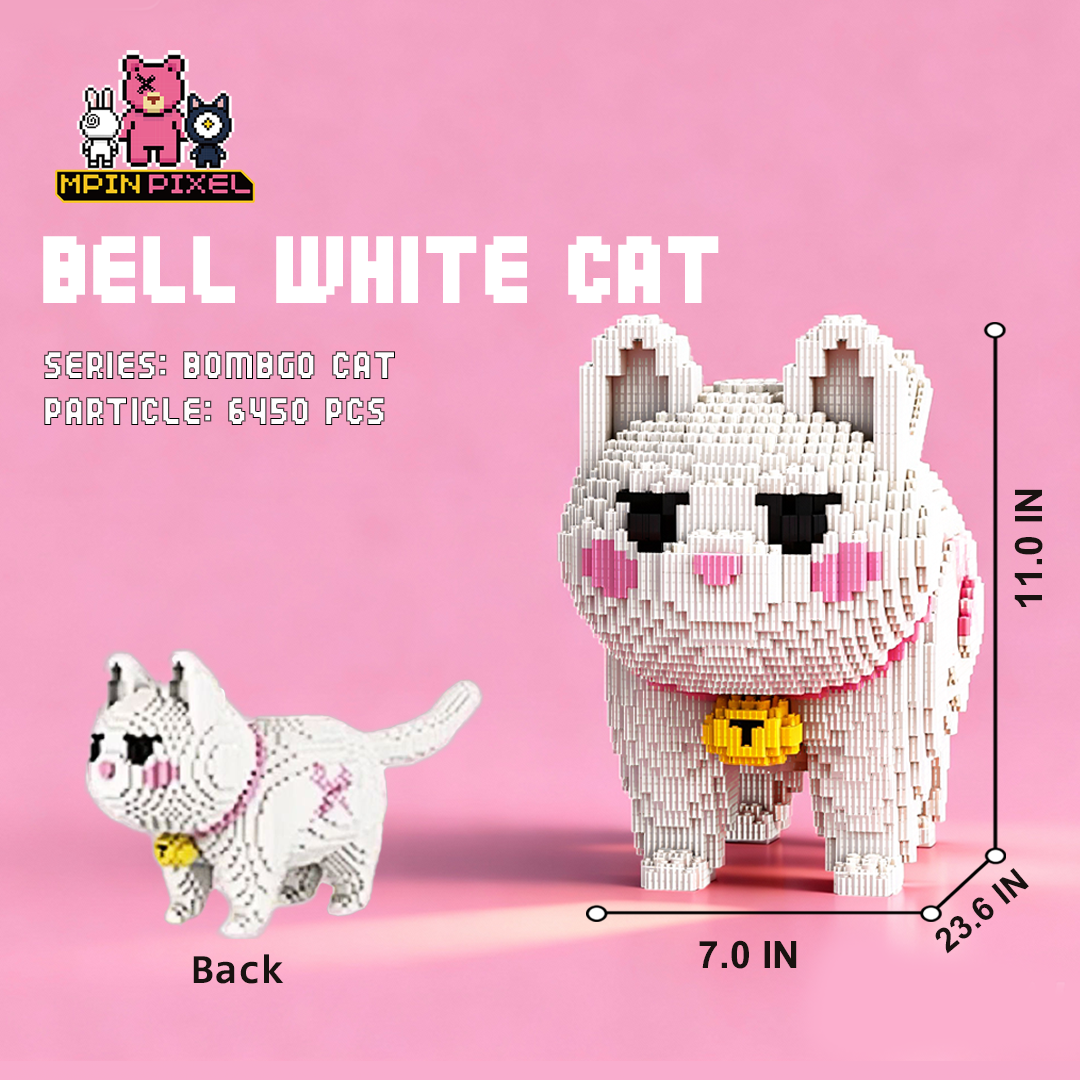 [Cat] Bell White Cat (6450 pcs)