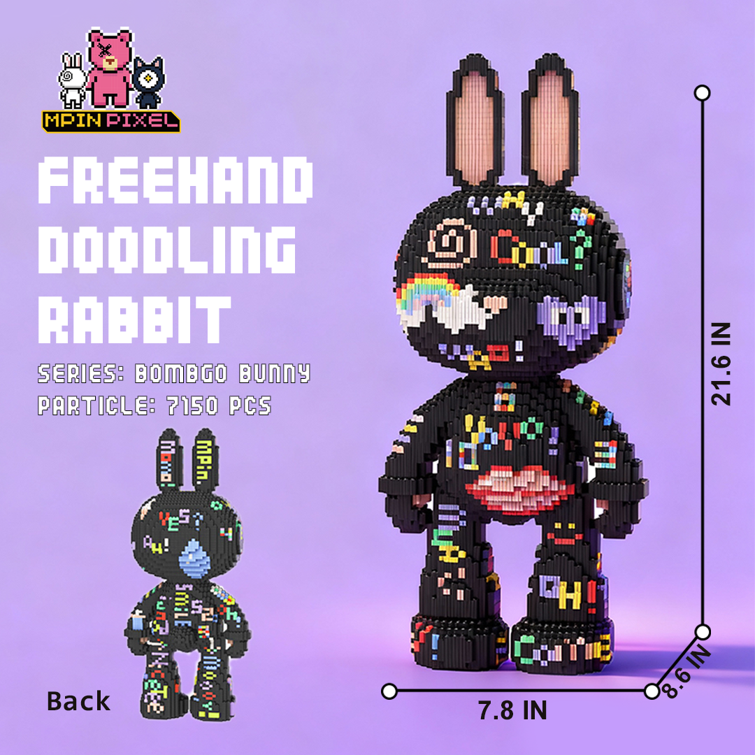 [Momo Rabbit] Freehand Doodling Rabbit (7150 pcs)
