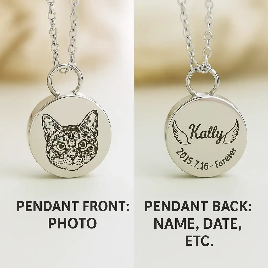 Necklace that can hold pet hair