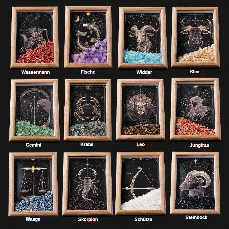 12 Constellations Crystal Ornaments