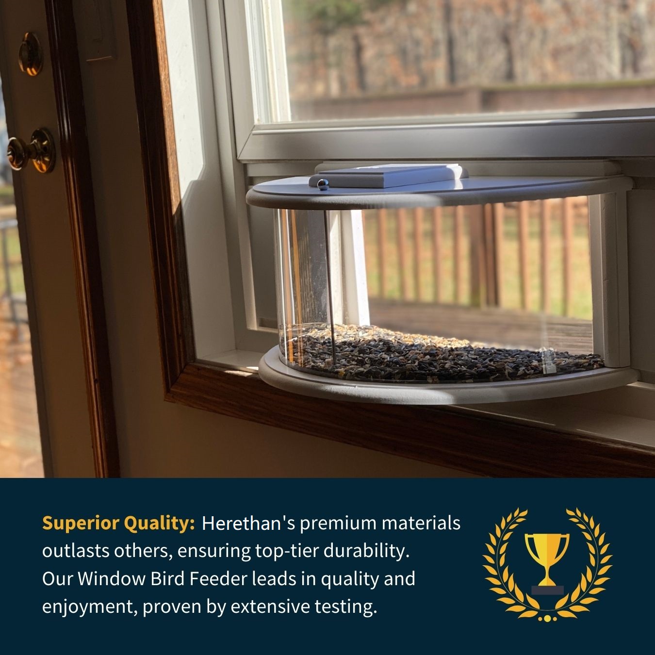 Herethan Window Bird Feeder-Watch Birds from Home