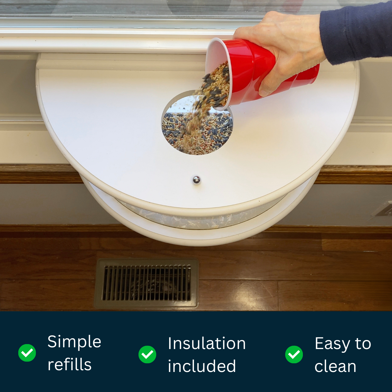 Herethan Window Bird Feeder-Watch Birds from Home