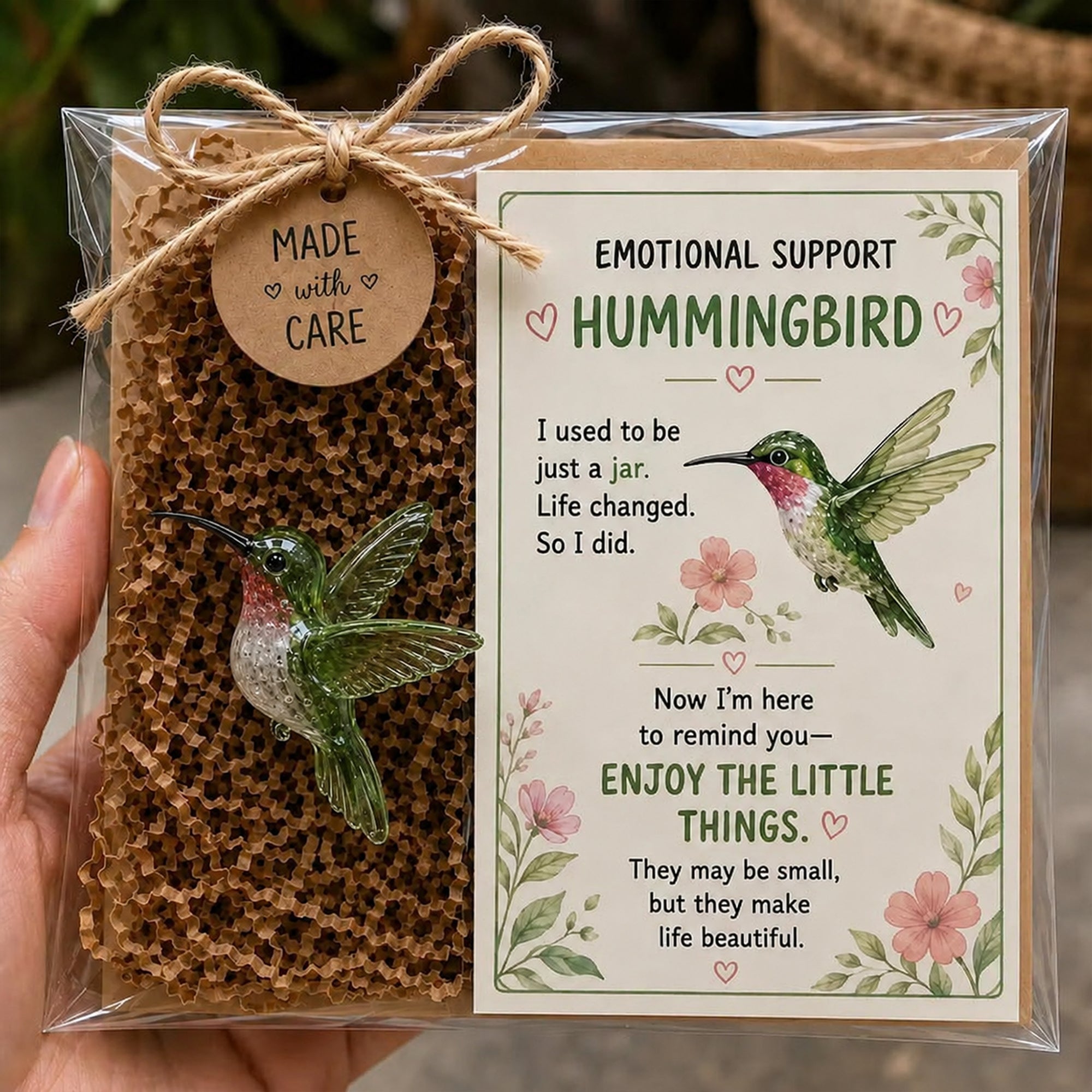 🌸🐝🦛 Emotional Glass Support Animal Gift Set – A Meaningful Little Reminder That You Matter 💕（📦Buy 3 Free Shipping）