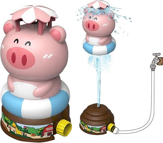 Children's summer outdoor high-pressure air jet water toy, summer outdoor fun cartoon rotating flying water rocket