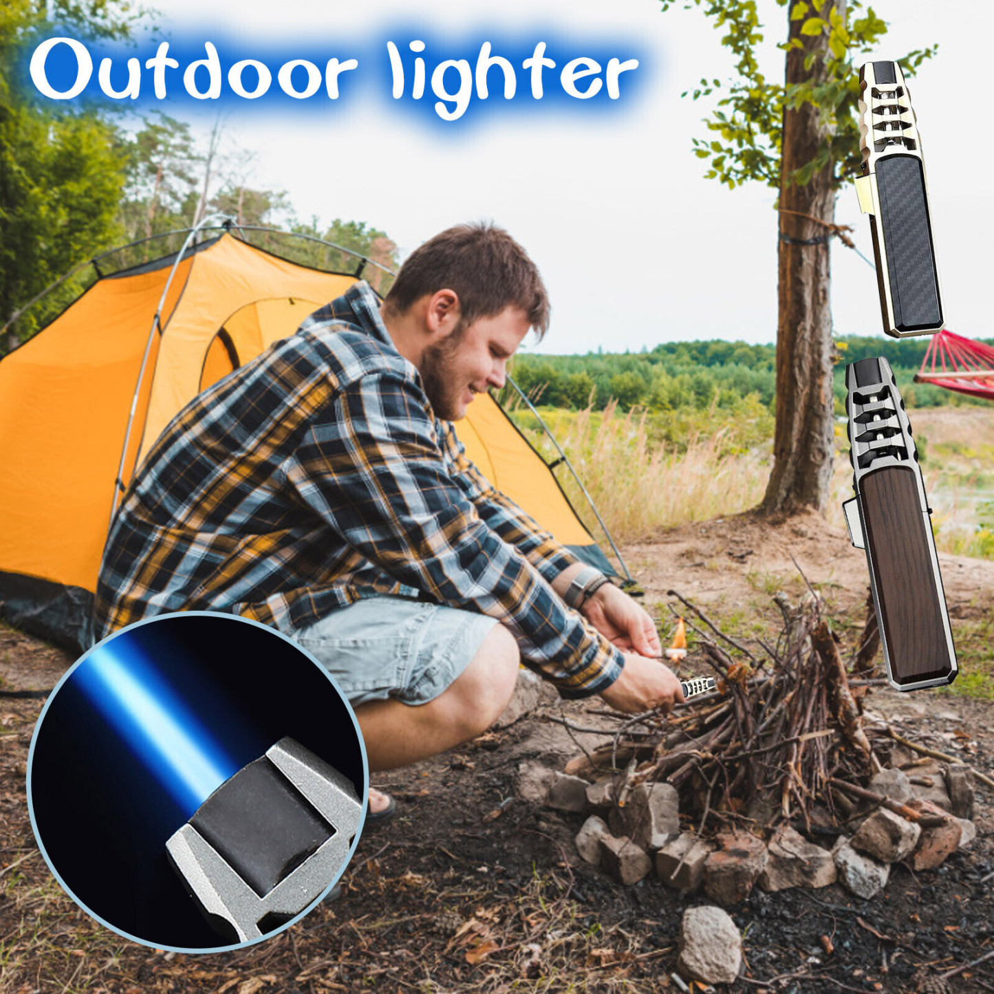 Powerful and Windproof Triple Jet Torch