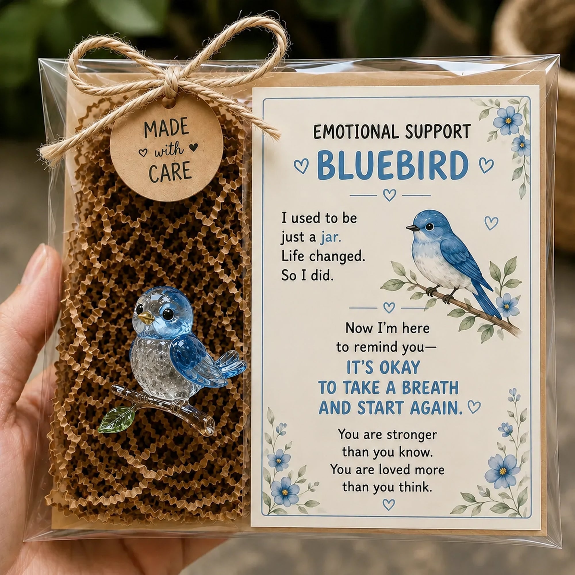 🌸🐝🦛 Emotional Glass Support Animal Gift Set – A Meaningful Little Reminder That You Matter 💕（📦Buy 3 Free Shipping）